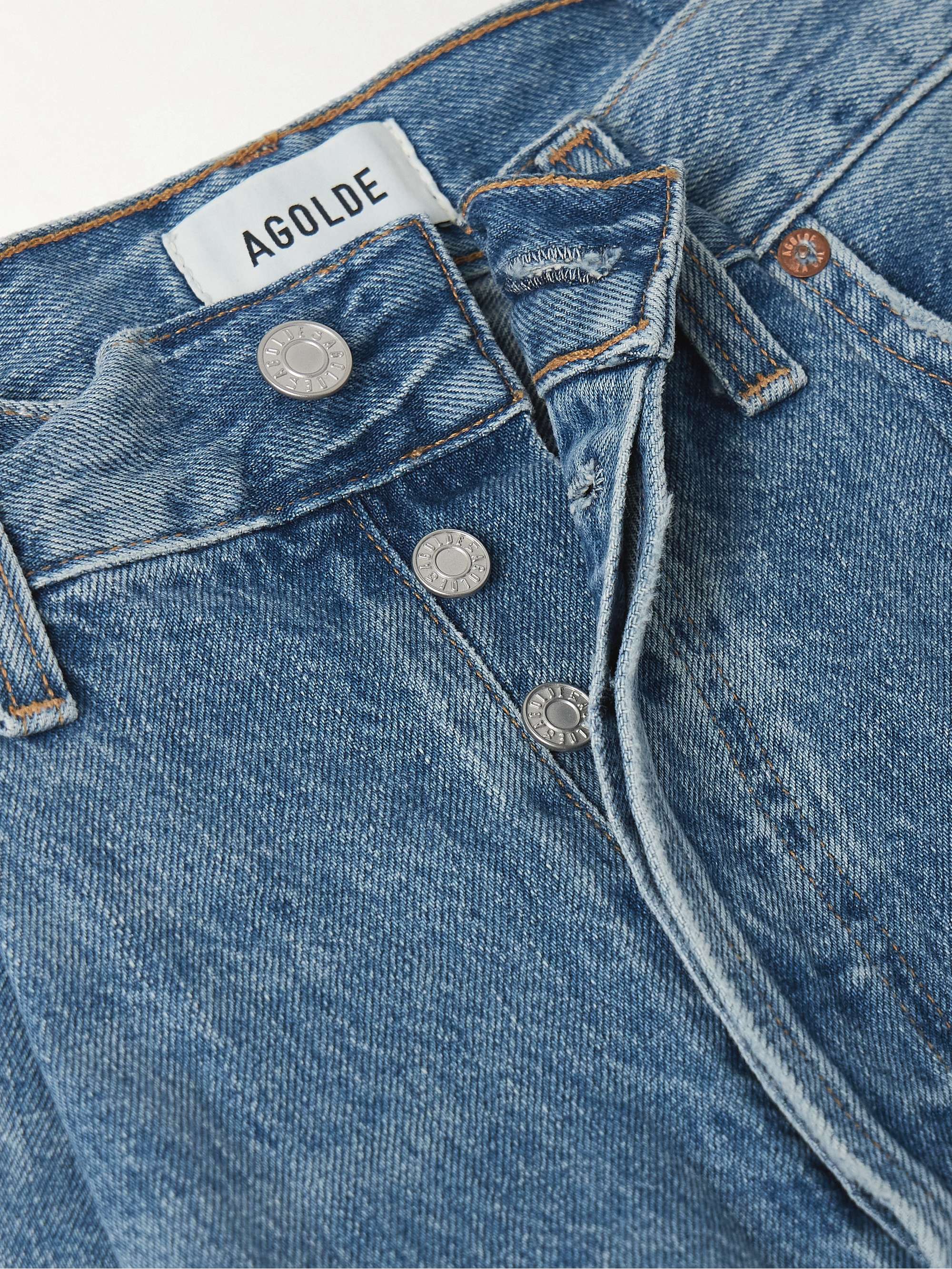 Franka pleated high-rise wide-leg jeans view