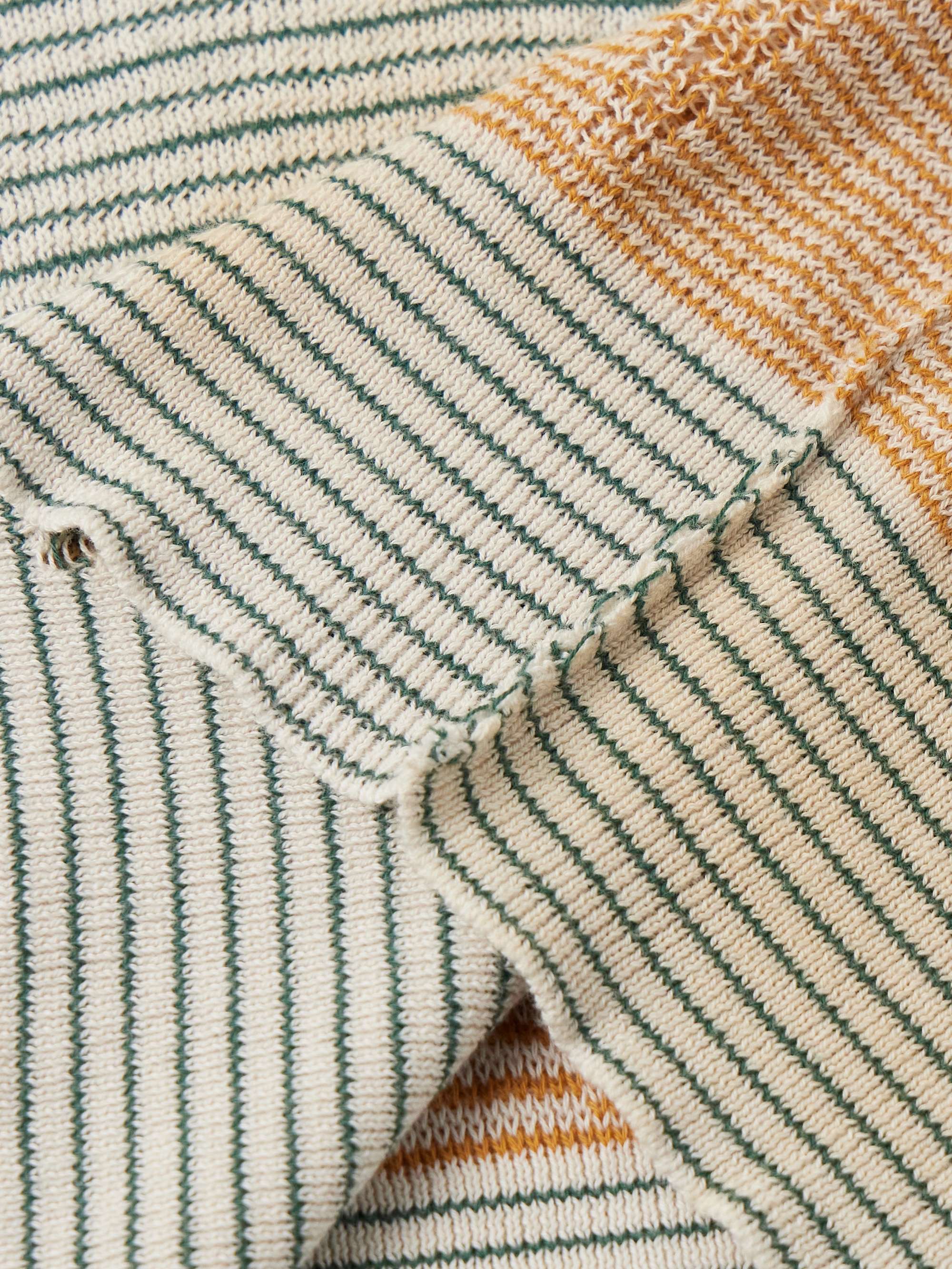 Here Comes Alice Distressed Striped Cotton Sweater view