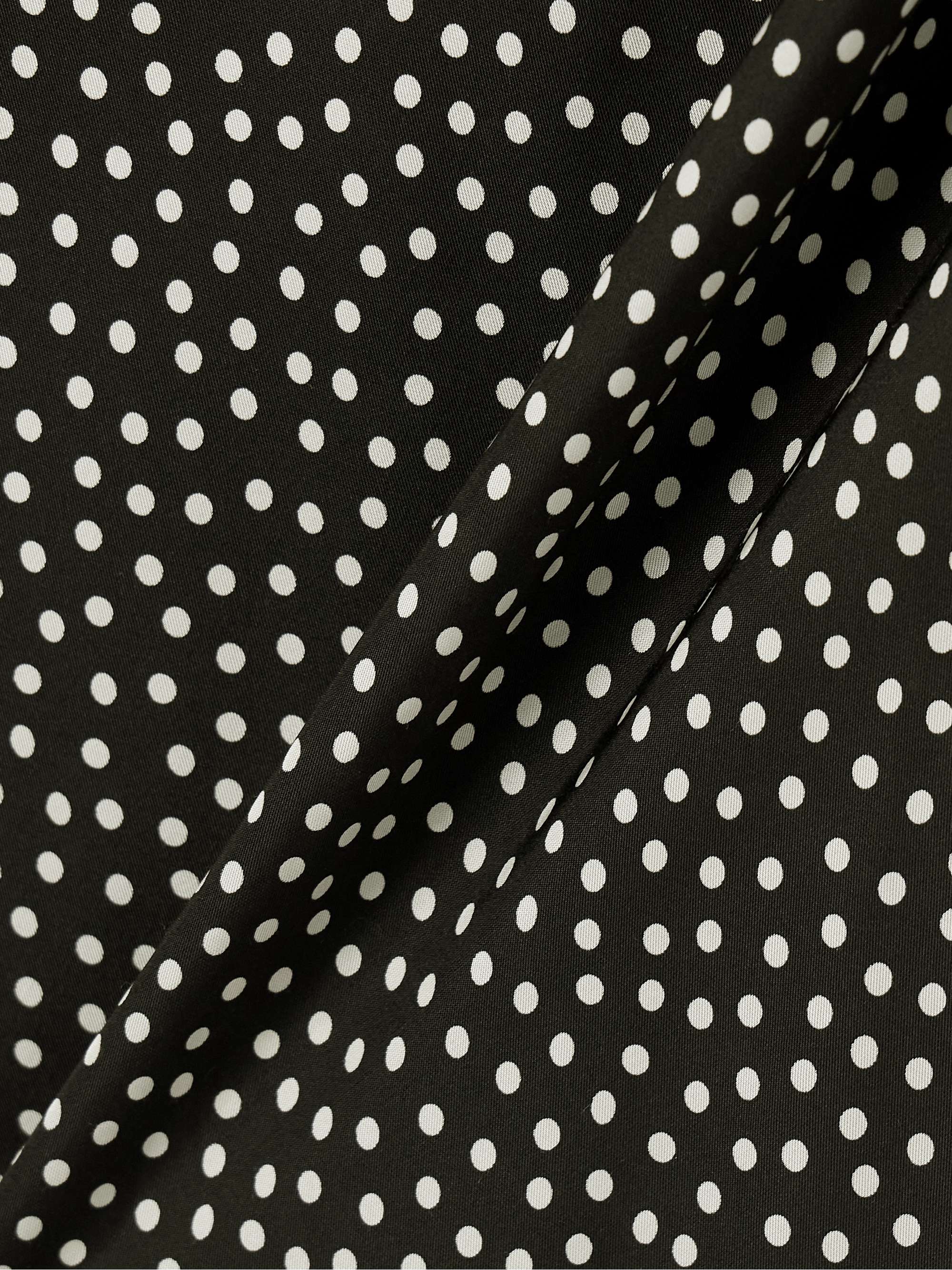 Elowena polka-dot silk-blend midi skirt view