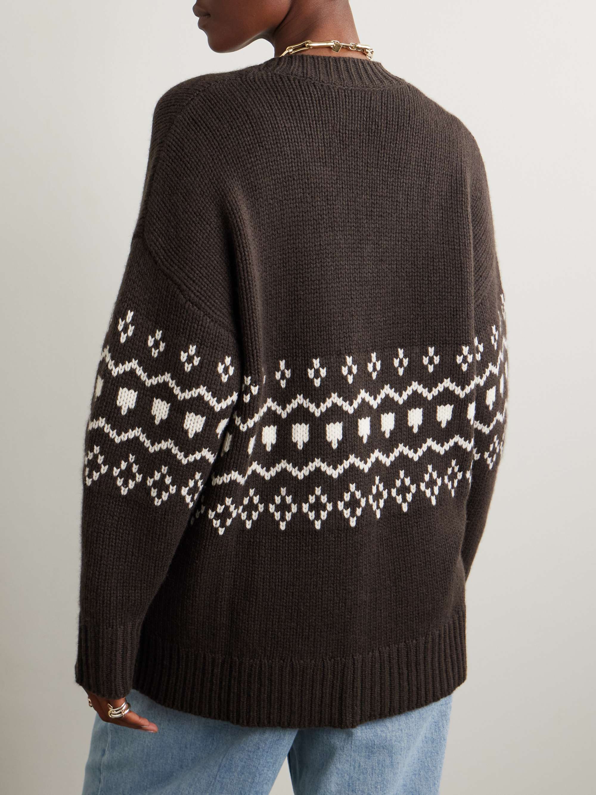 Greyson Fair Isle cashmere cardigan view