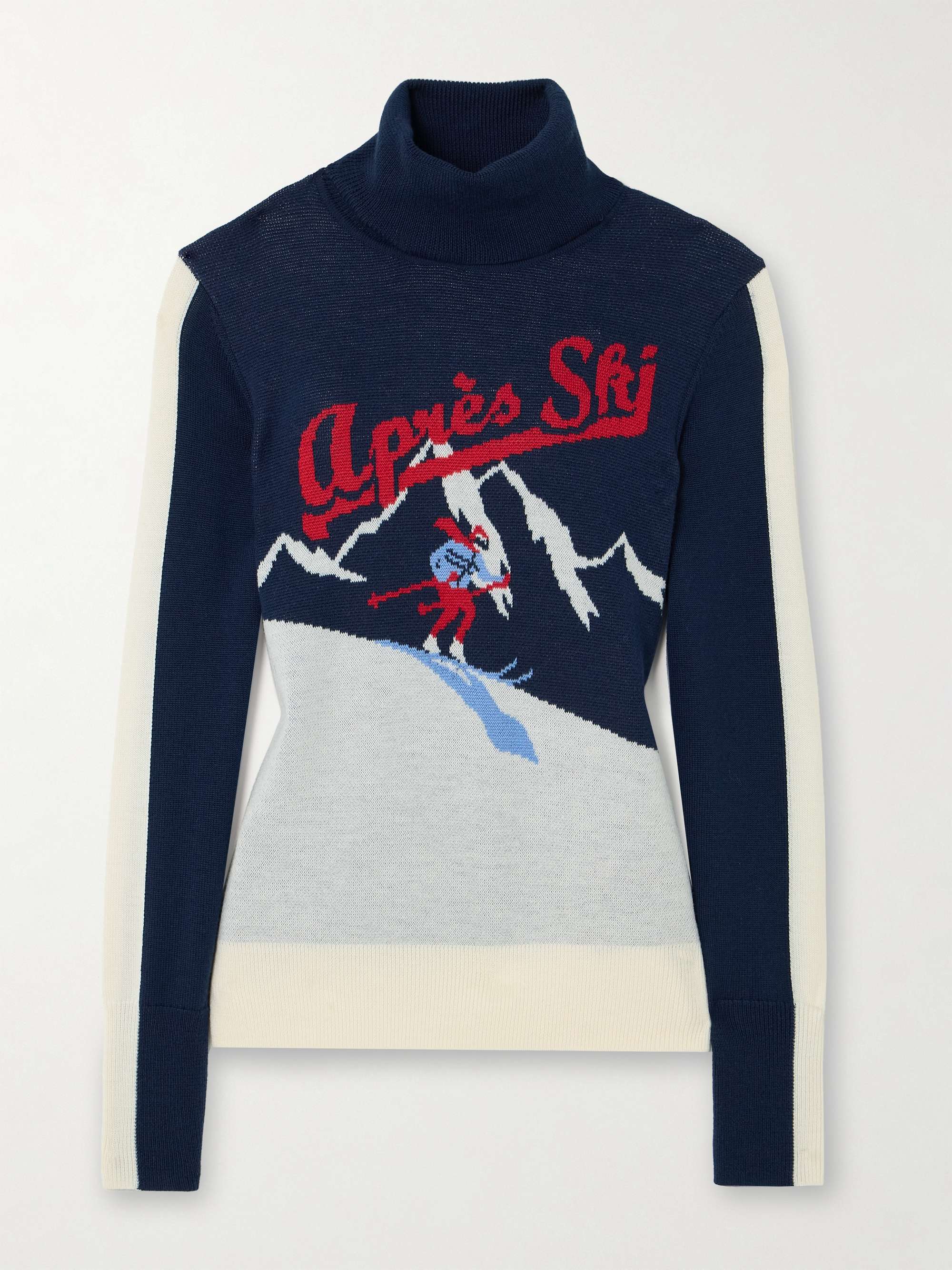 AfterSki intarsia merino wool turtleneck sweater view