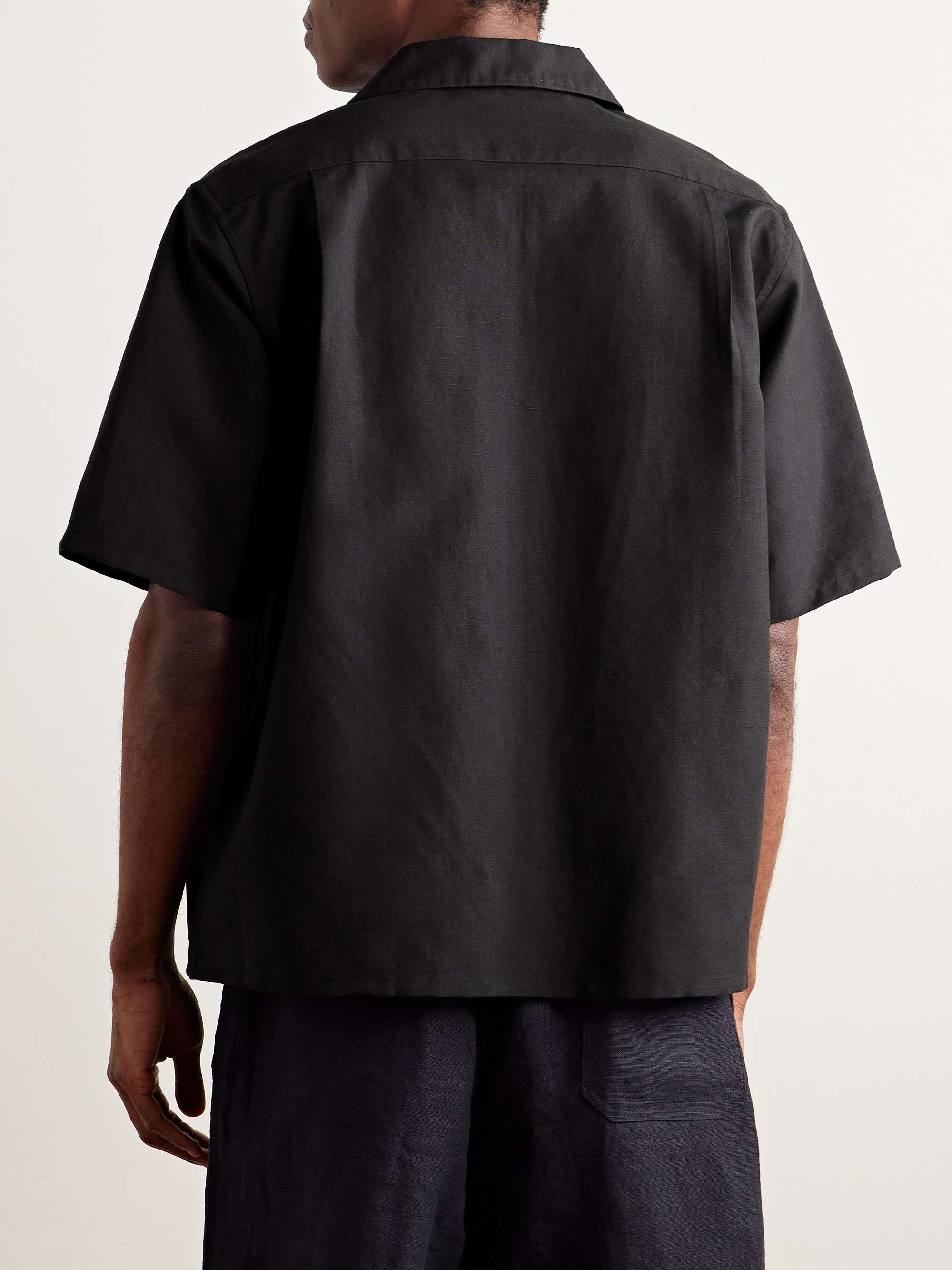 Keesey Convertible-Collar Wool-Blend Shirt view