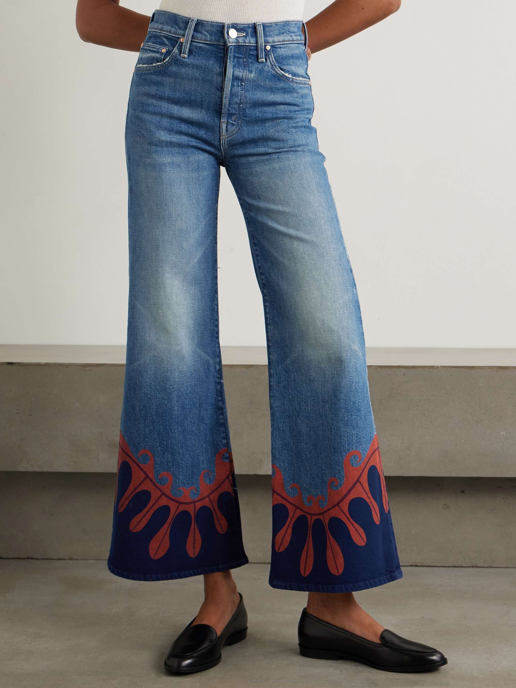 + La DoubleJ The Tomcat Roller printed high-rise flared jeans view