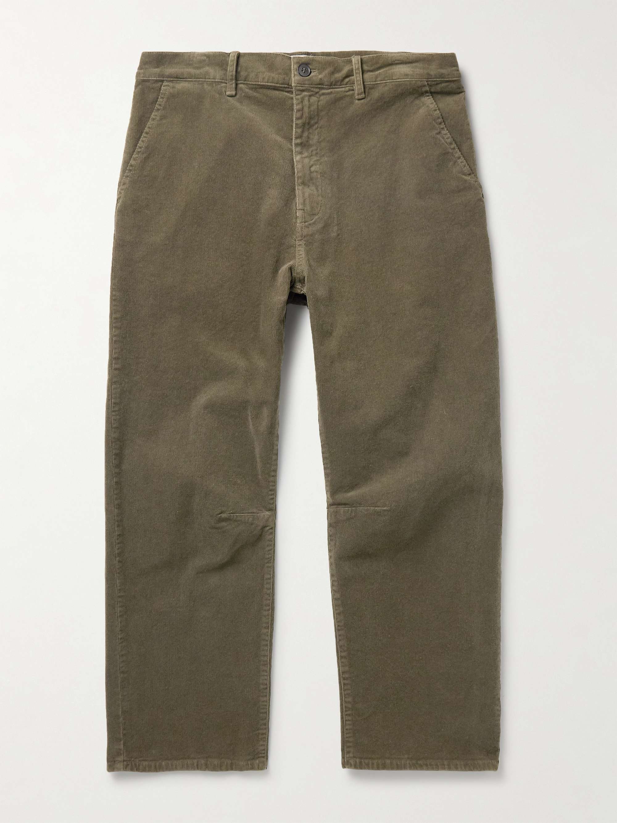 Carpenter Cropped Straight-Leg Cotton-Blend Corduroy Trousers view