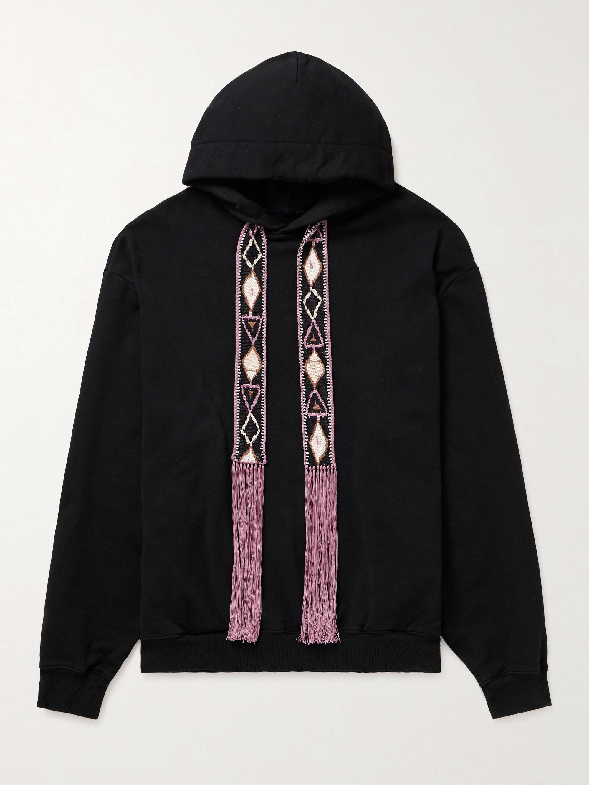 Maldives Jacquard-Trimmed Cotton-Blend Jersey Hoodie view