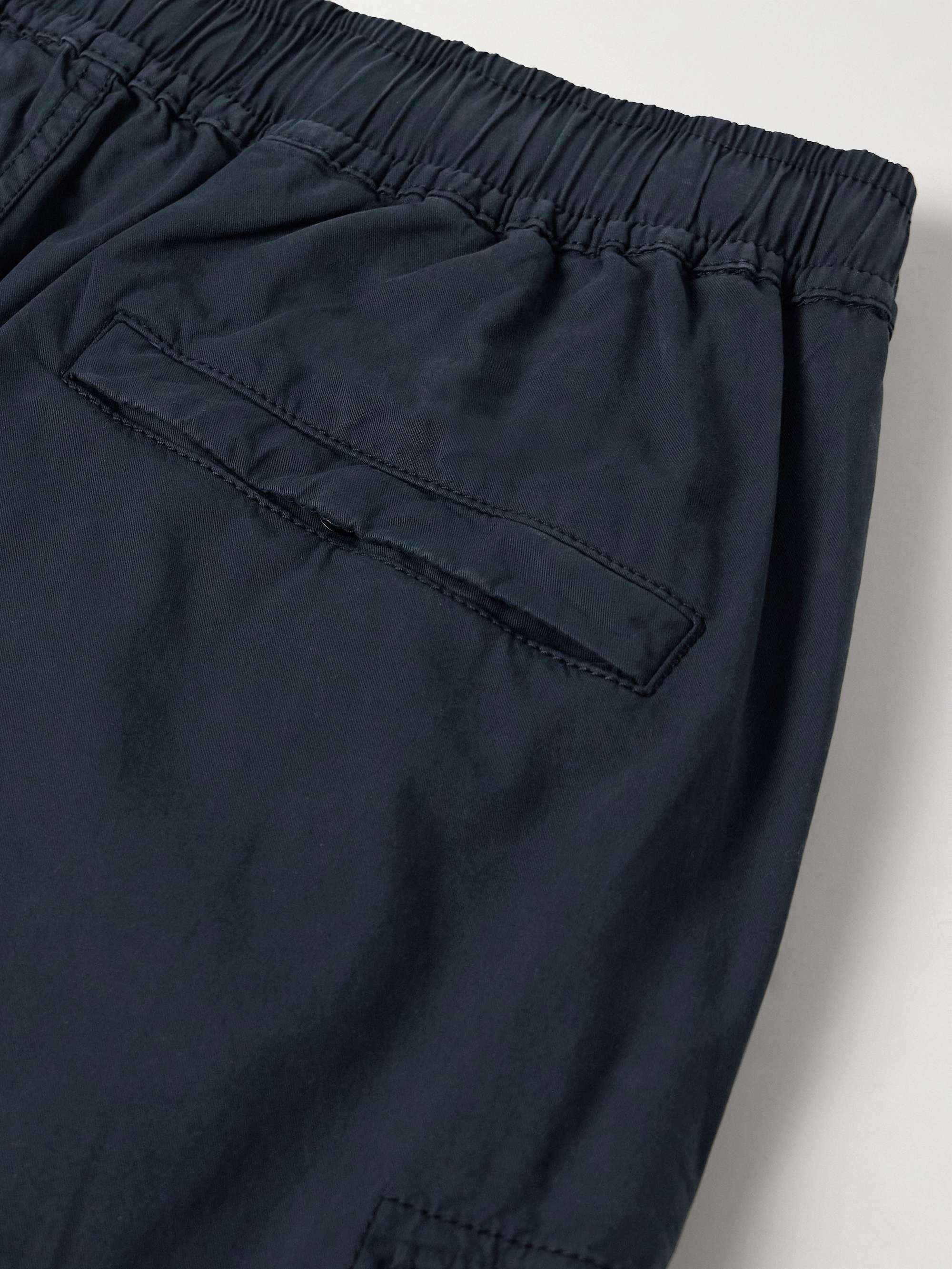Tapered Garment-Dyed Cotton-Blend Twill Cargo Trousers view