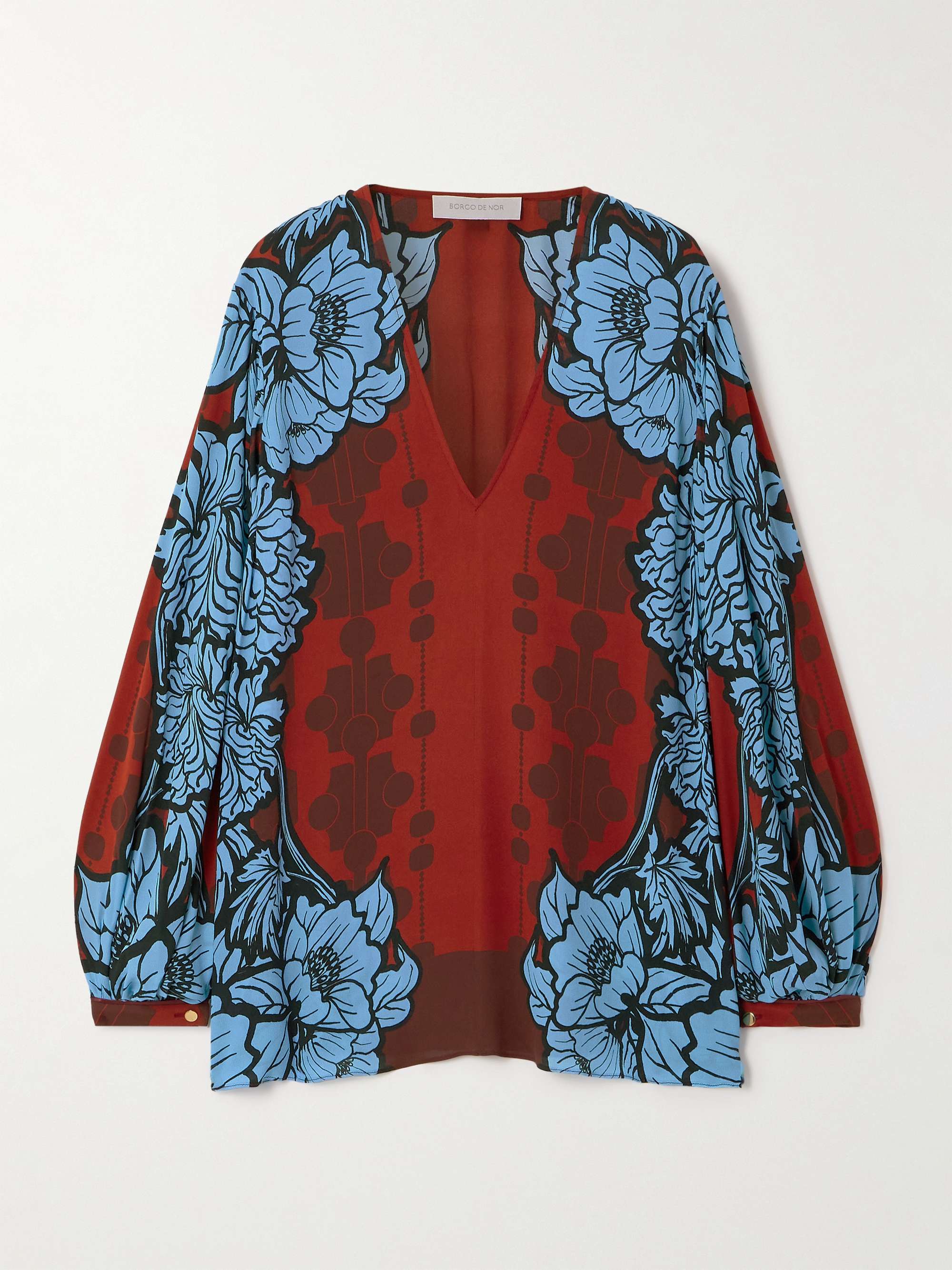 Stellan floral-print crepe de chine blouse view