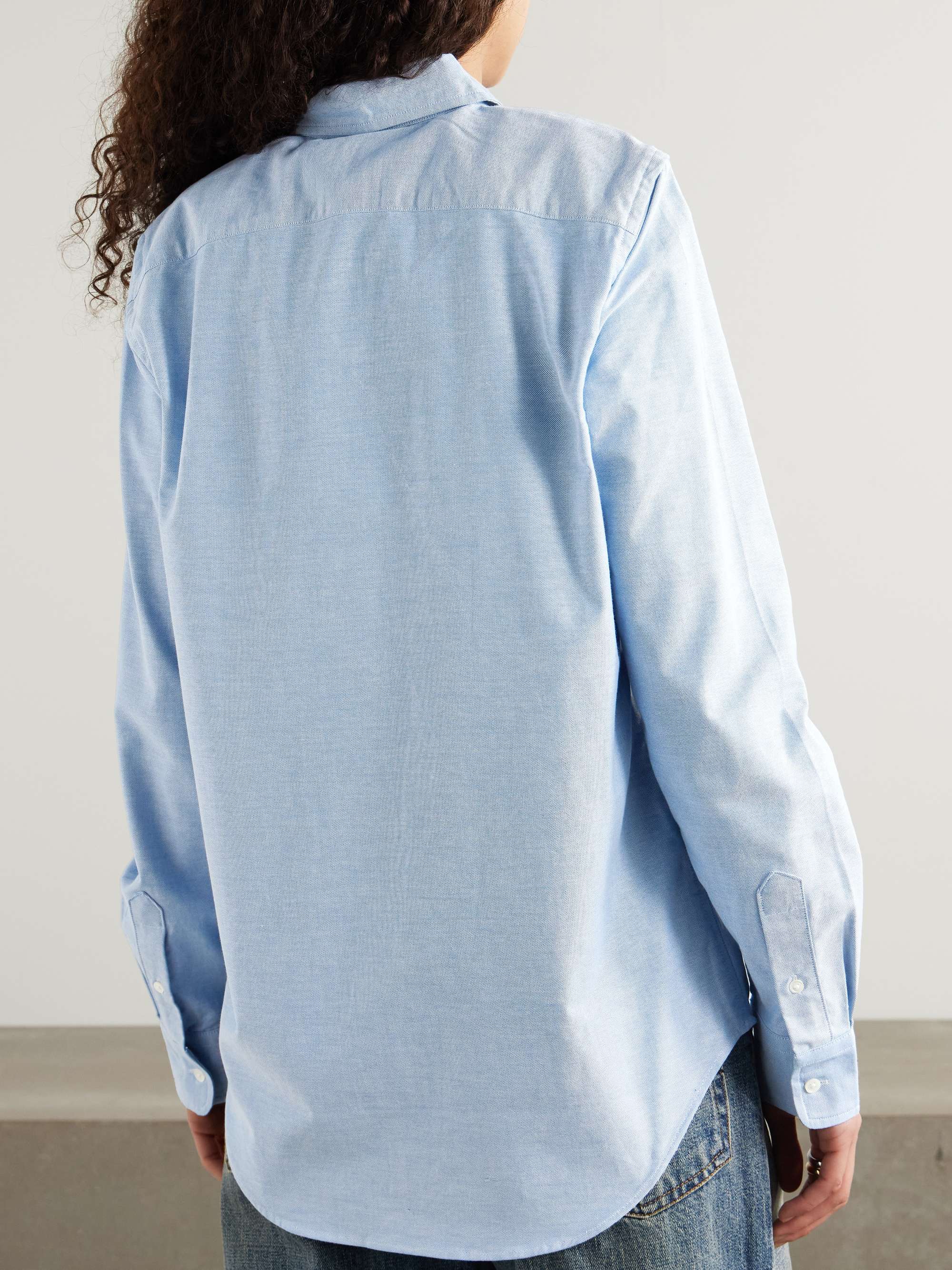 Embroidered cotton-blend Oxford shirt view