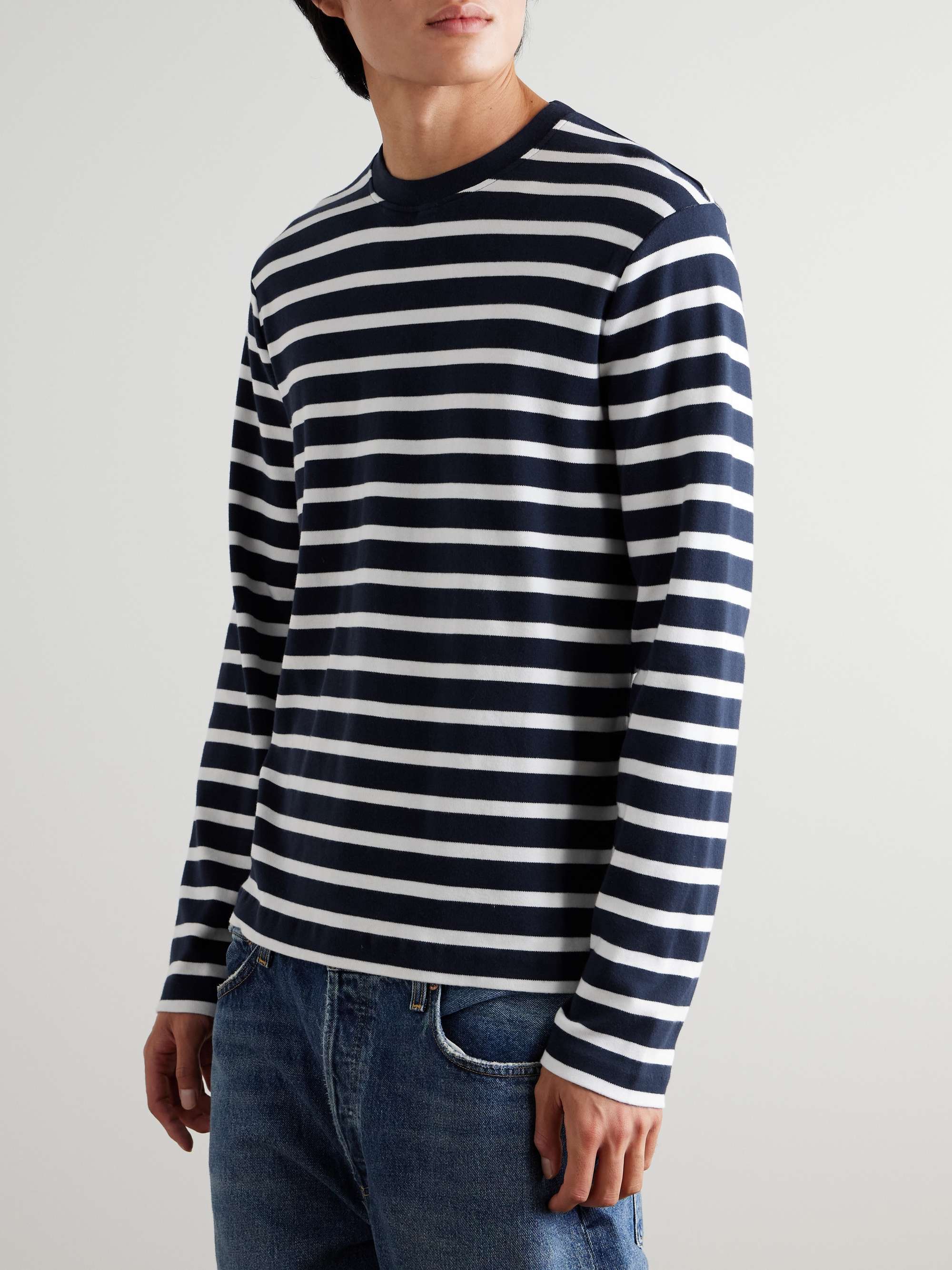 Striped Organic Cotton-Jersey T-Shirt view