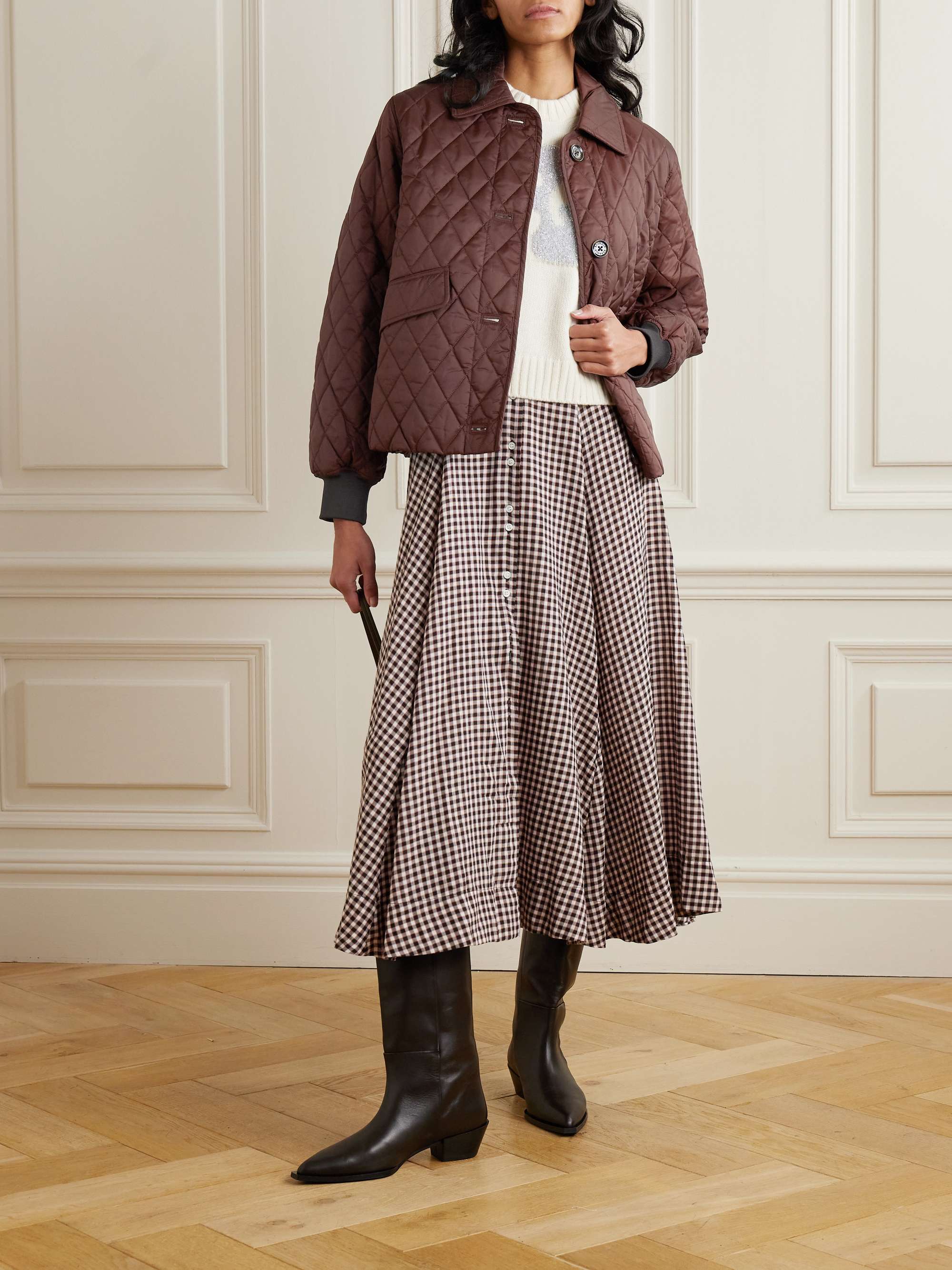 + Alexa Chung Jamie quilted shell jacket view