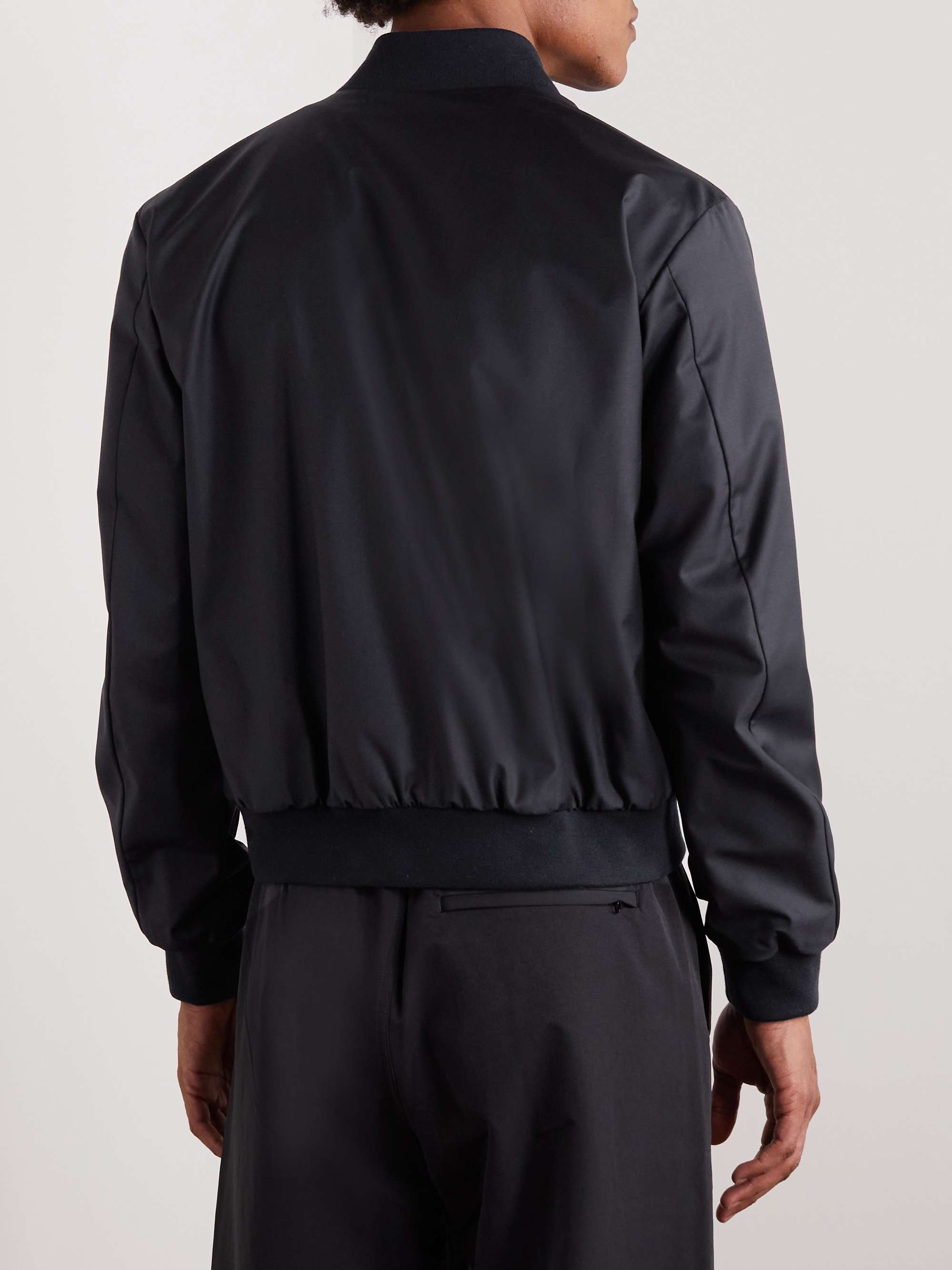 Barn Reversible Virgin Wool-Flannel and Shell Bomber Jacket view