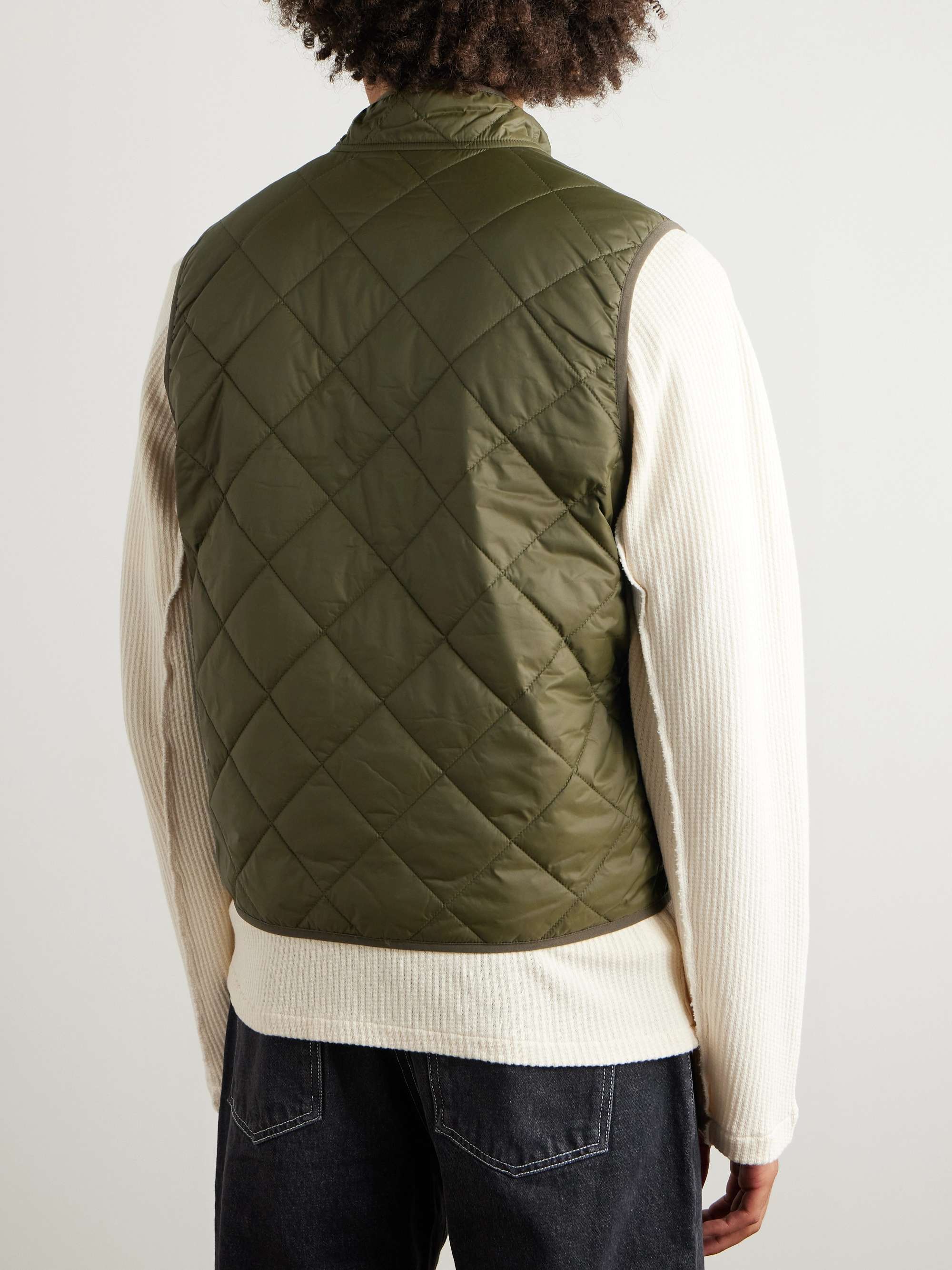 Logo-Embroidered Quilted Shell Gilet view