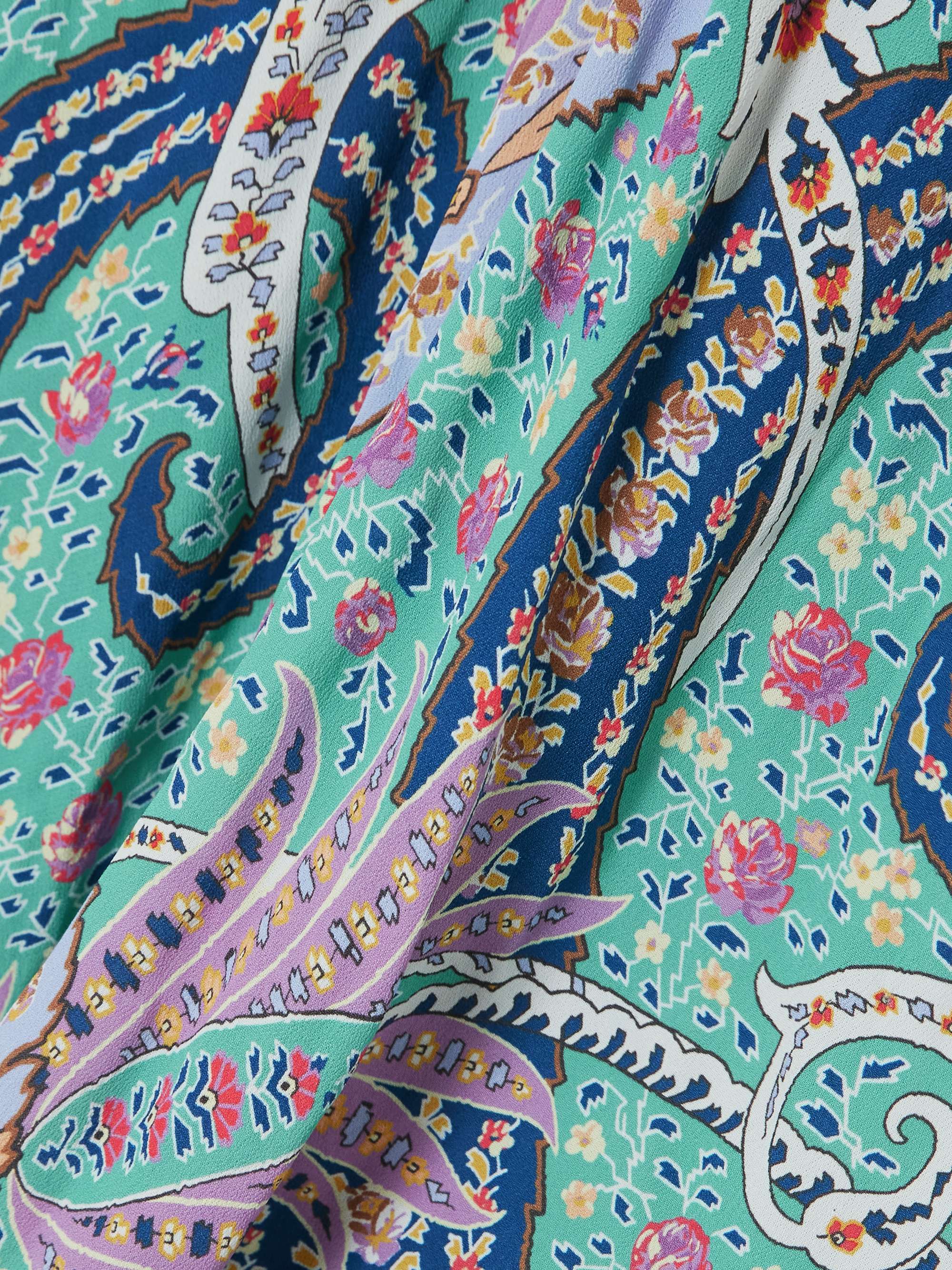 Off-the-shoulder ruffled paisley-print georgette maxi dress view