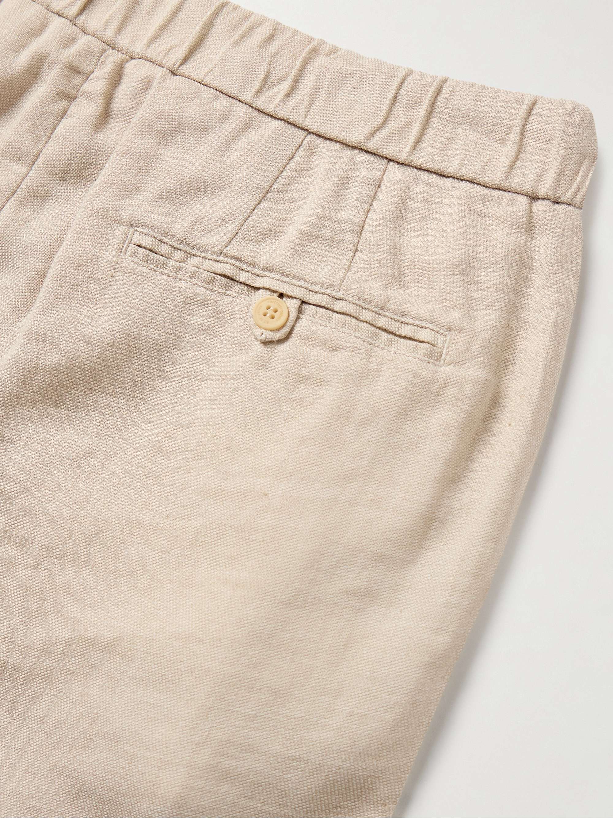 Felipe Straight-Leg Linen and Cotton-Blend Drawstring Shorts view