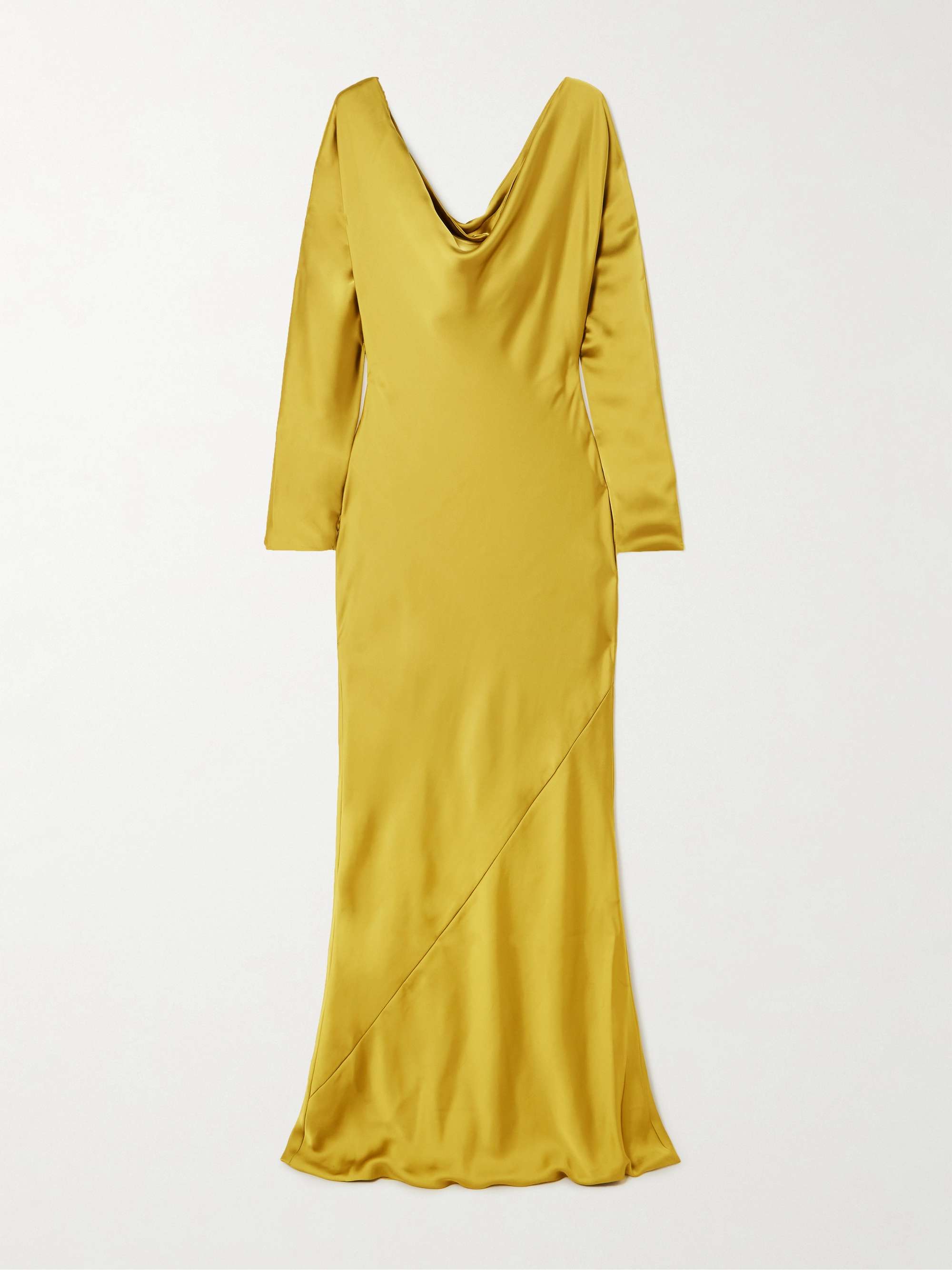 Maria draped satin gown view