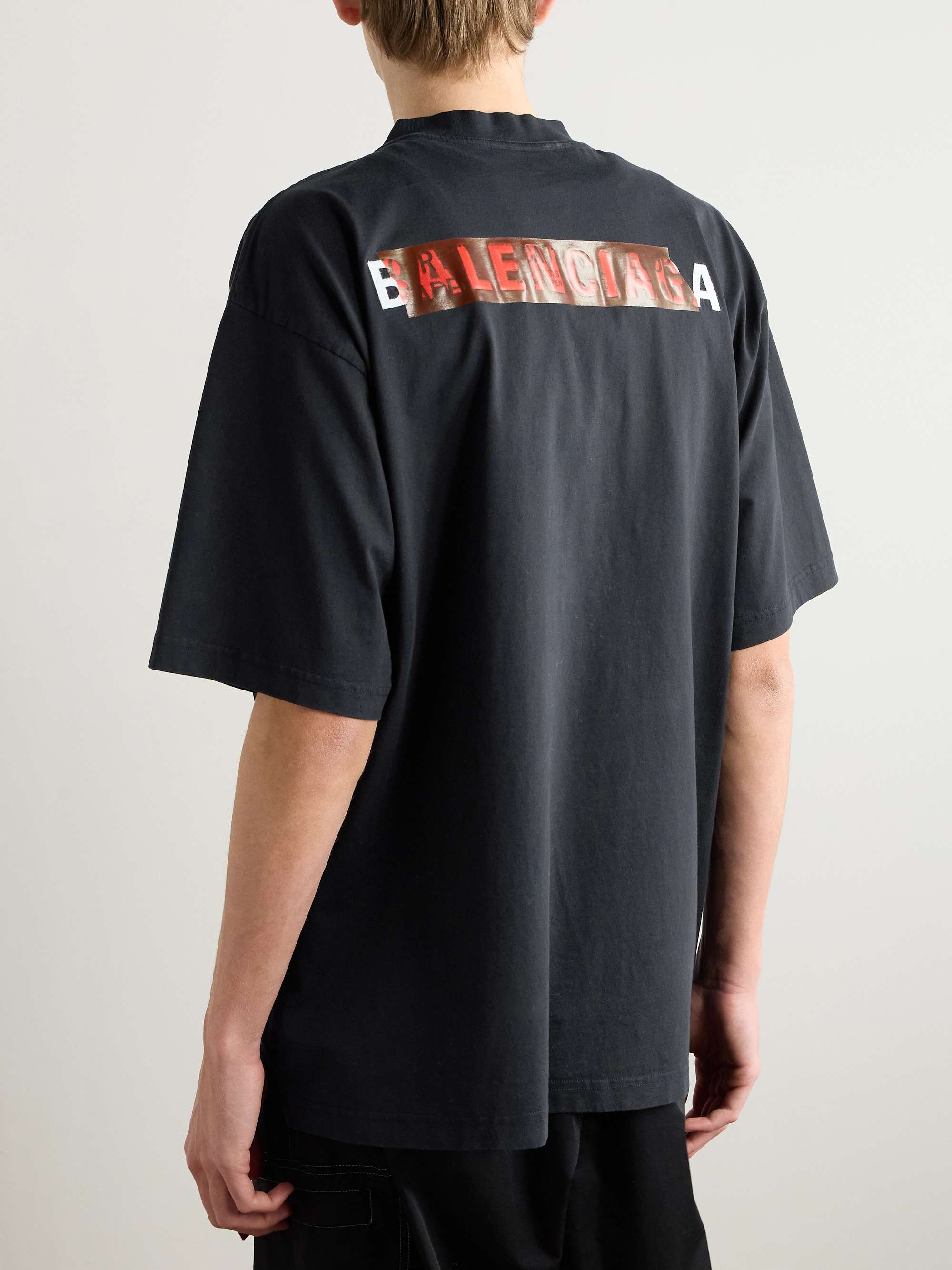 Logo-Embroidered Printed Cotton-Jersey T-Shirt view