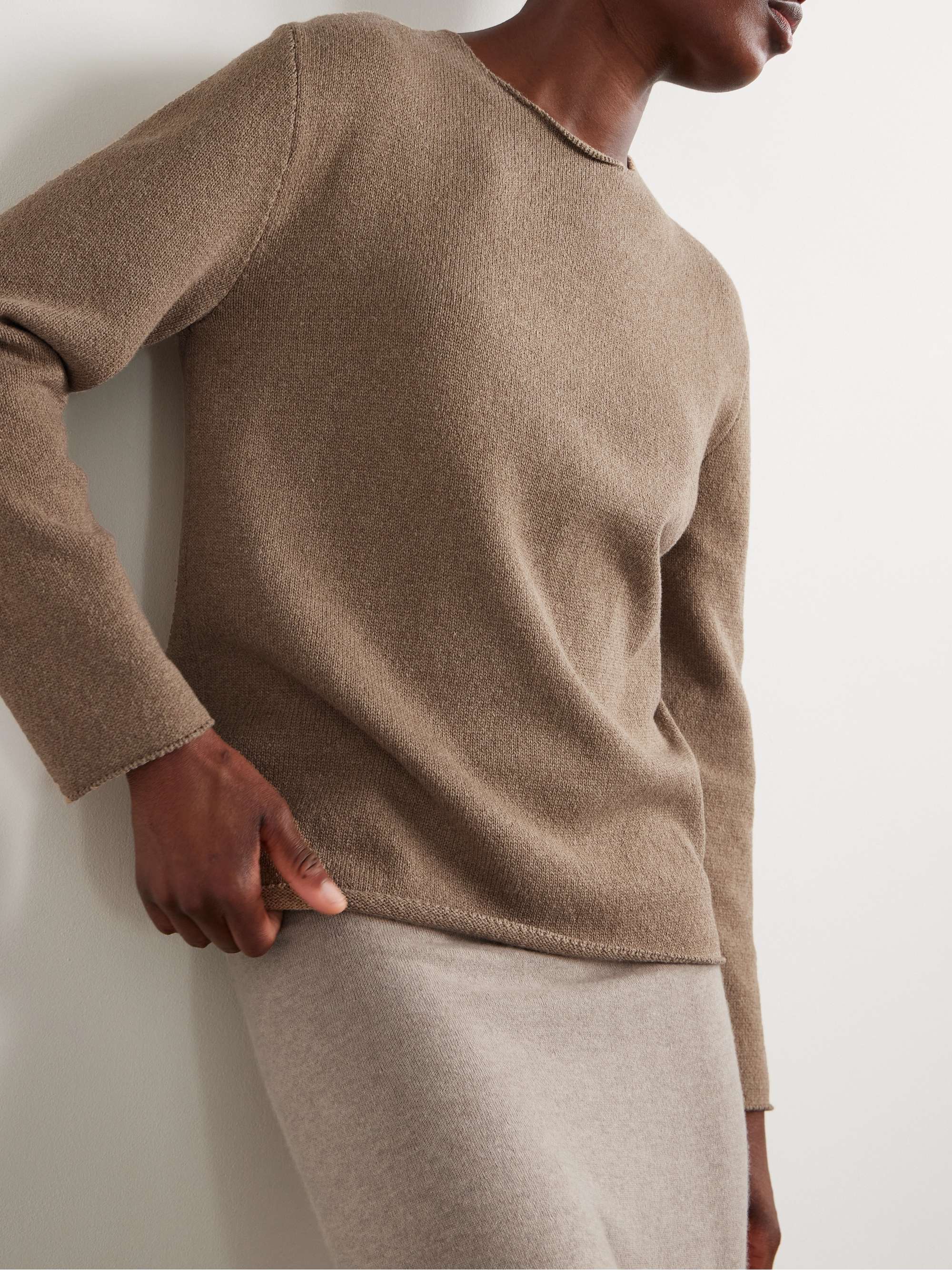 Jhaio cotton and wool-blend sweater view