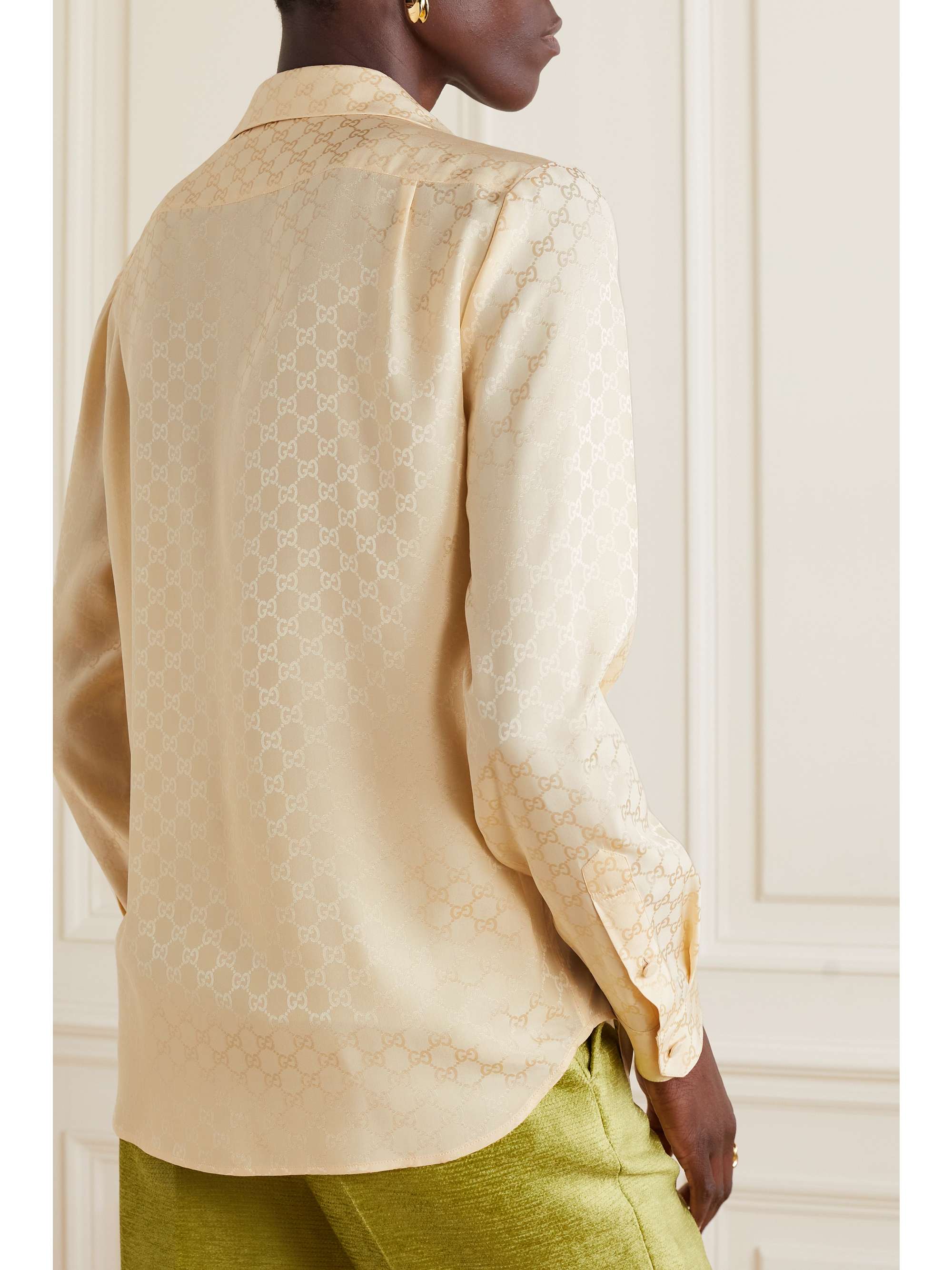 Silk-jacquard shirt view