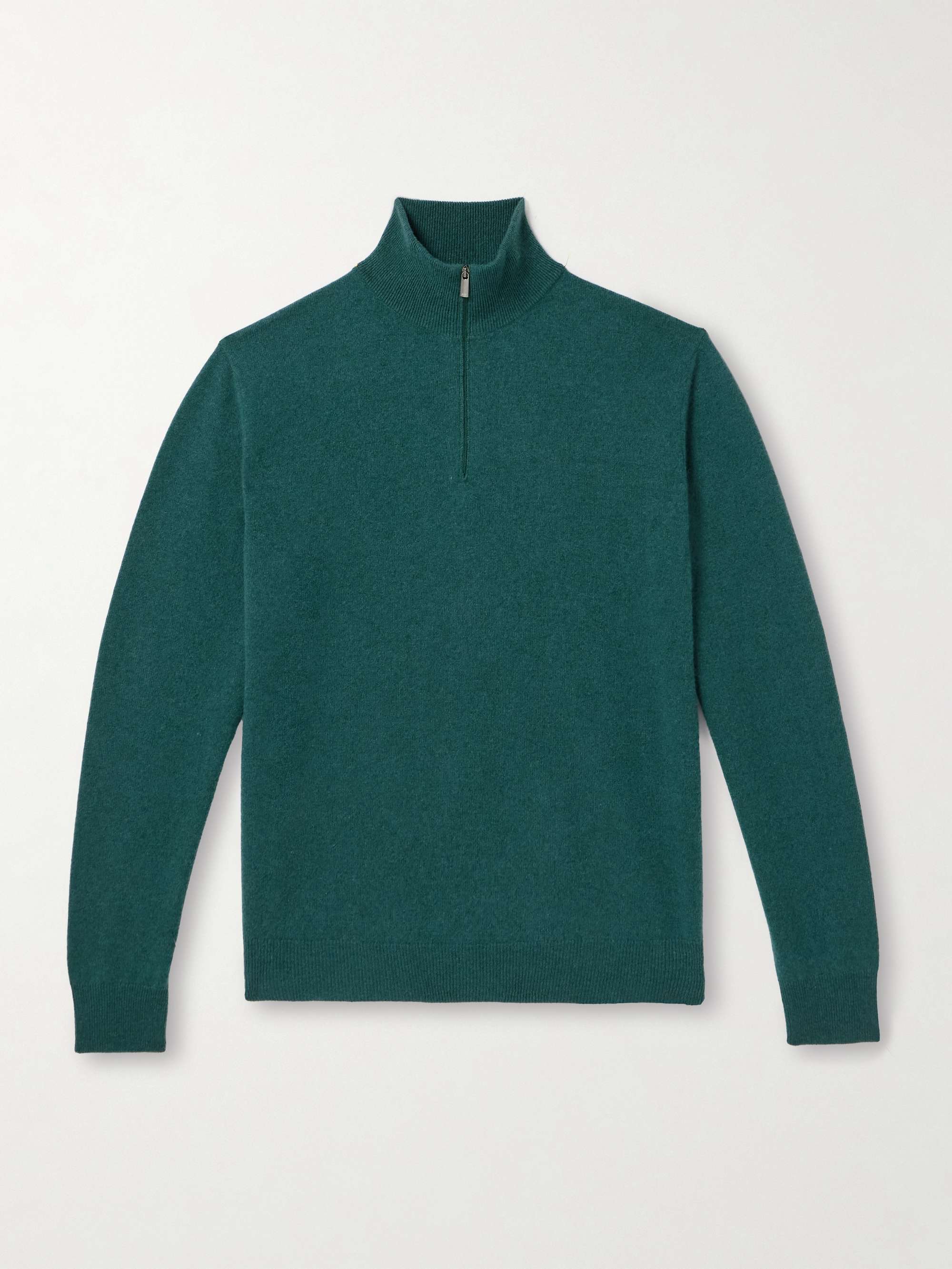 Liam Brushed Cashmere Half-Zip Sweater view