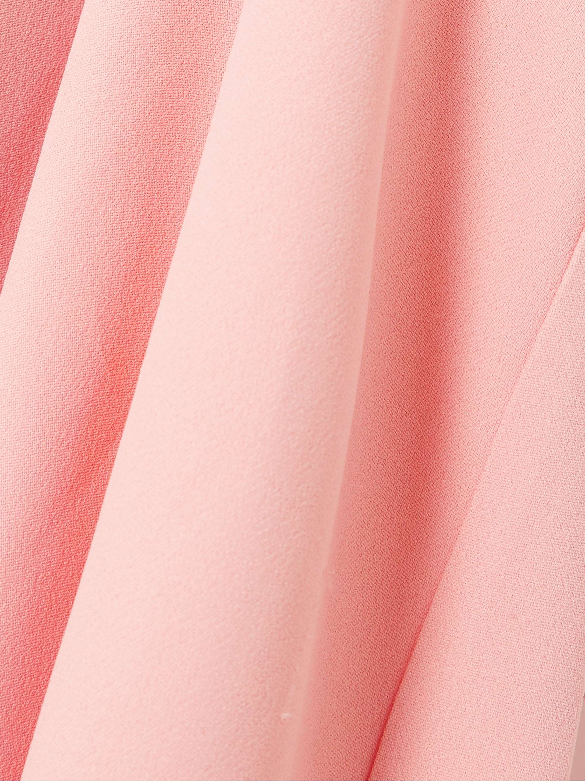 Gathered crepe midi dress view