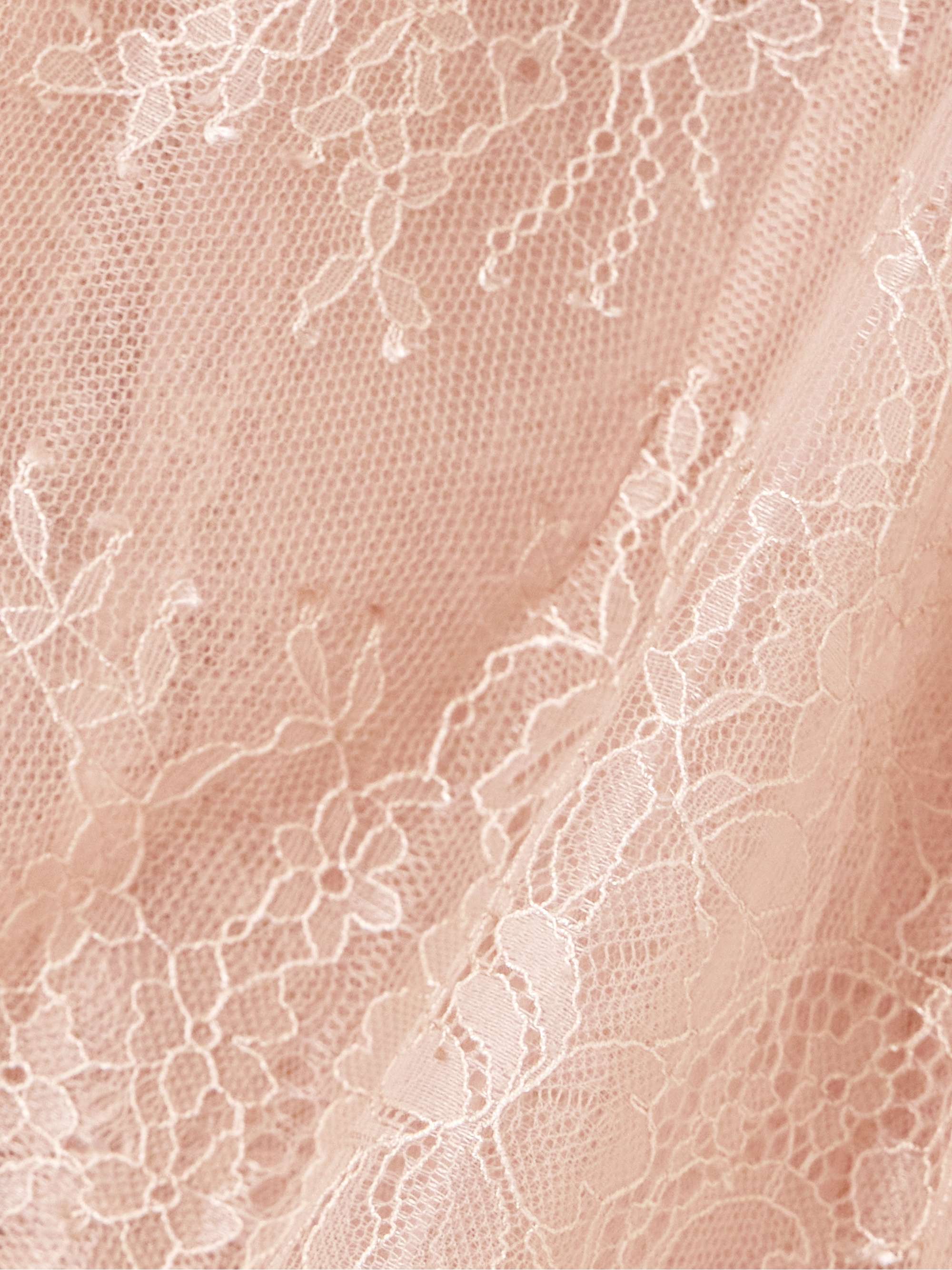 Embellished silk-lace chemise and shorts set view
