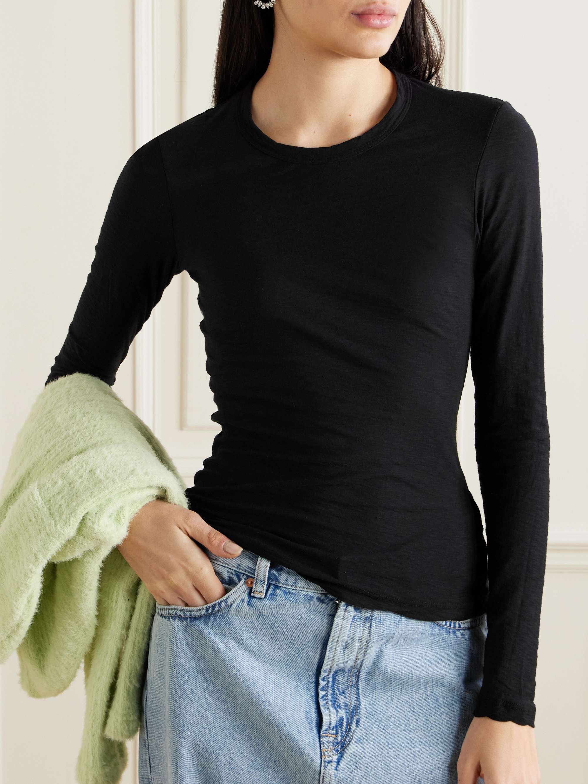 Slub cotton-jersey top view