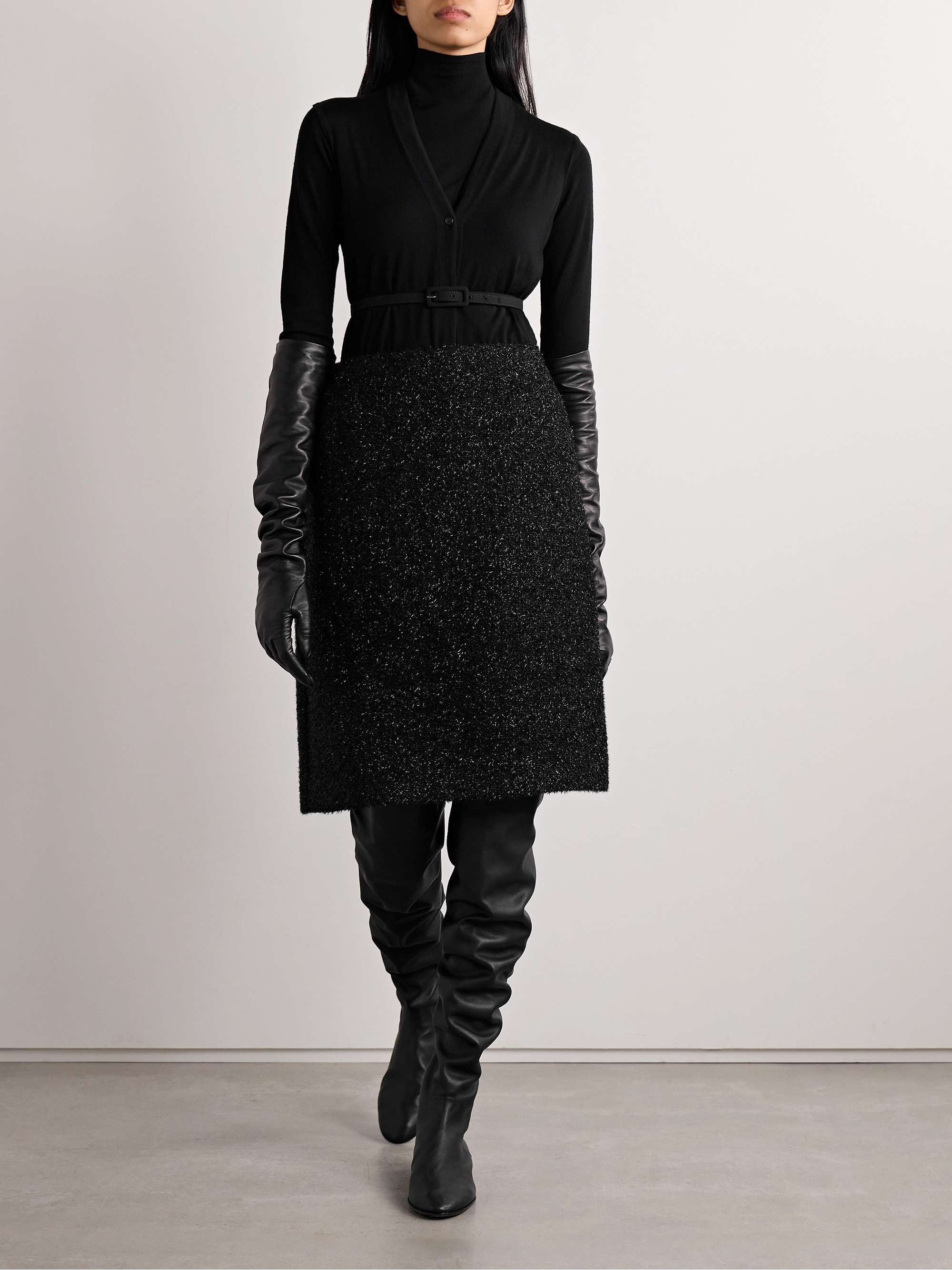 Corinna metallic fil coupé skirt view