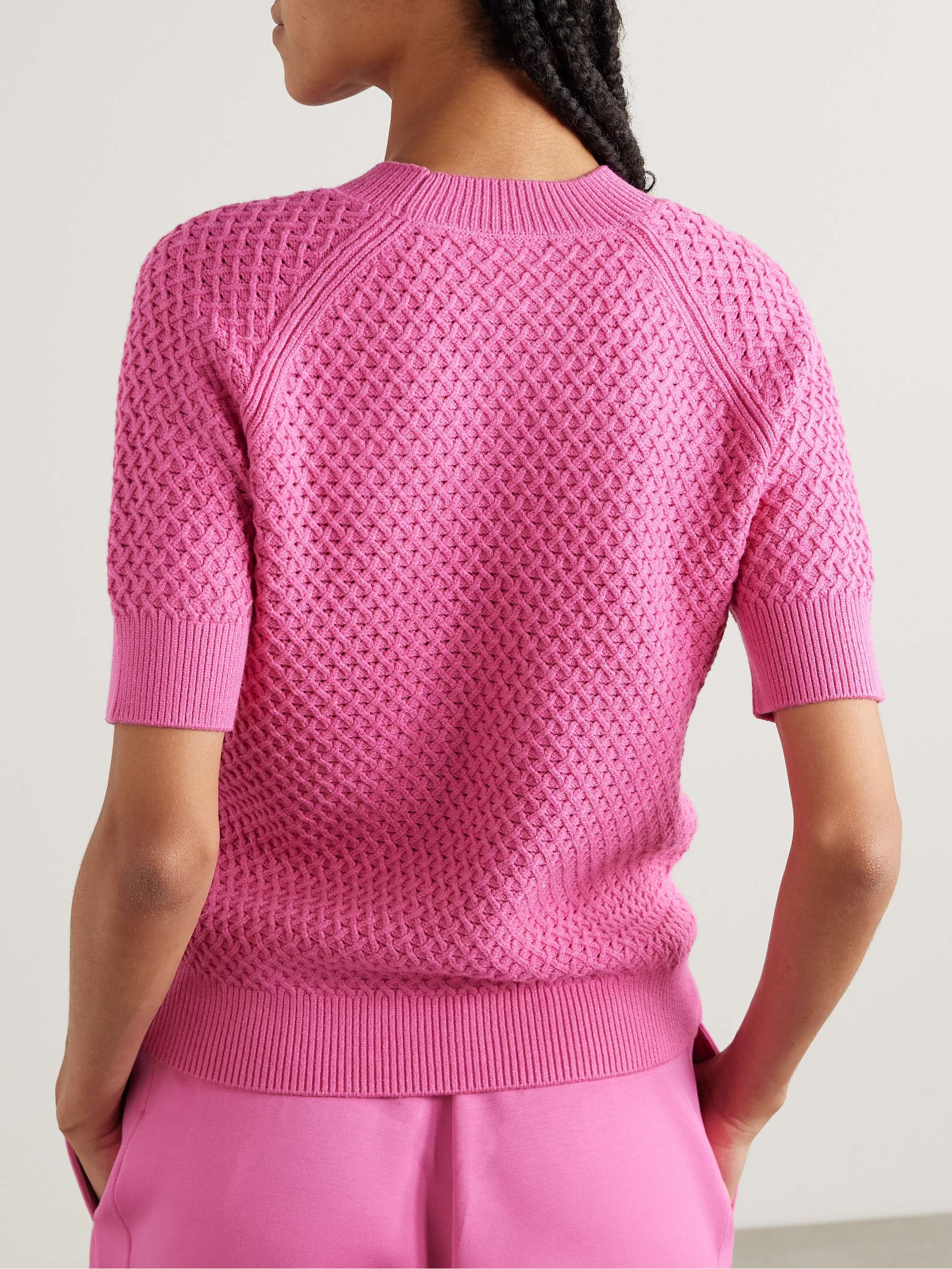Lucy waffle-knit sweater view