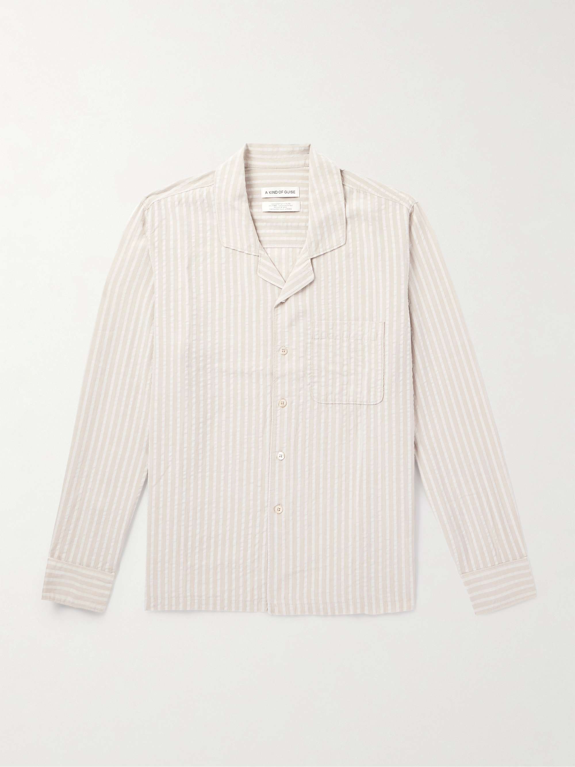 Scopello Convertible-Collar Striped TENCEL™ Lyocell Shirt view