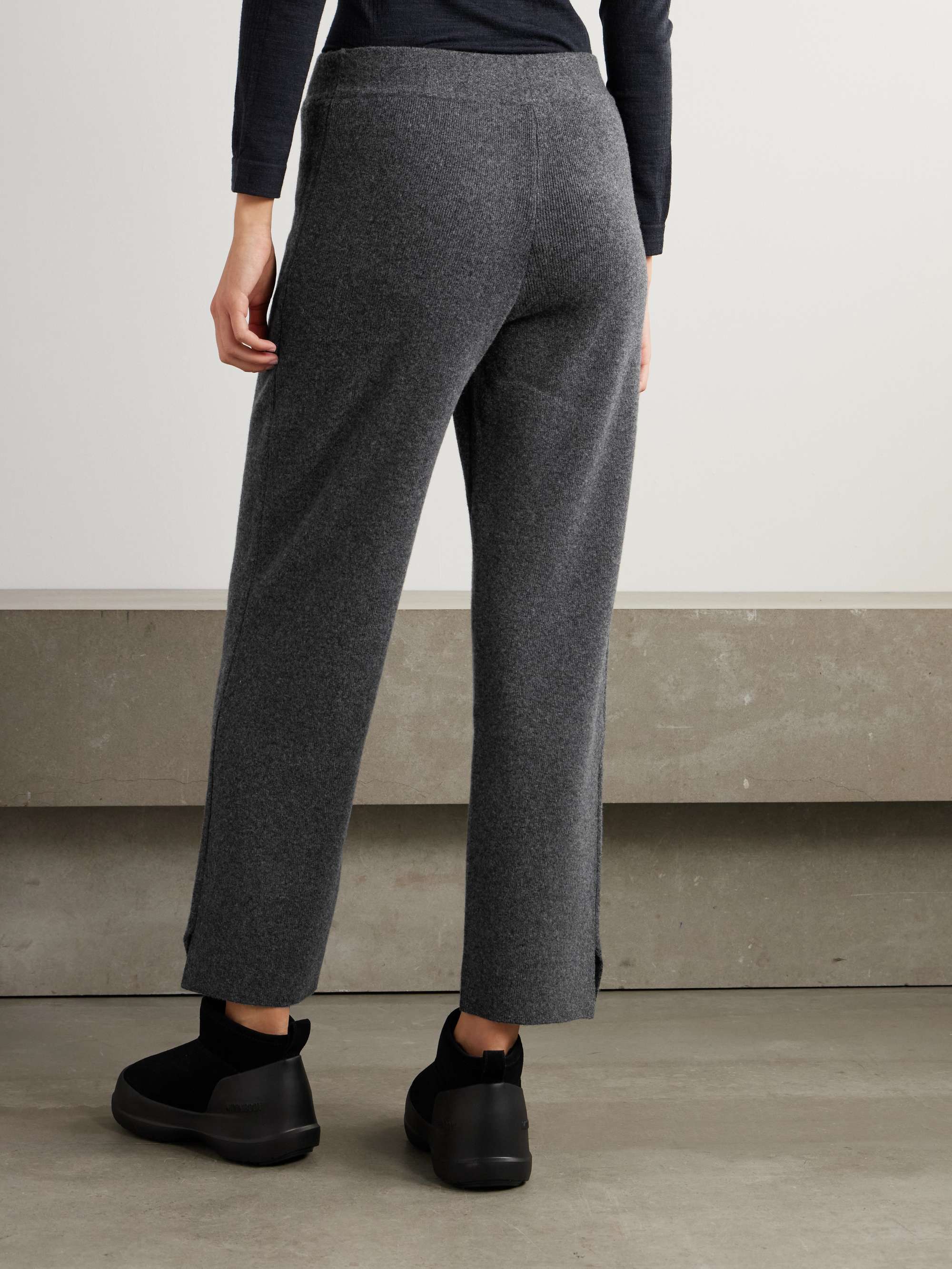 Cropped wool straight-leg pants view