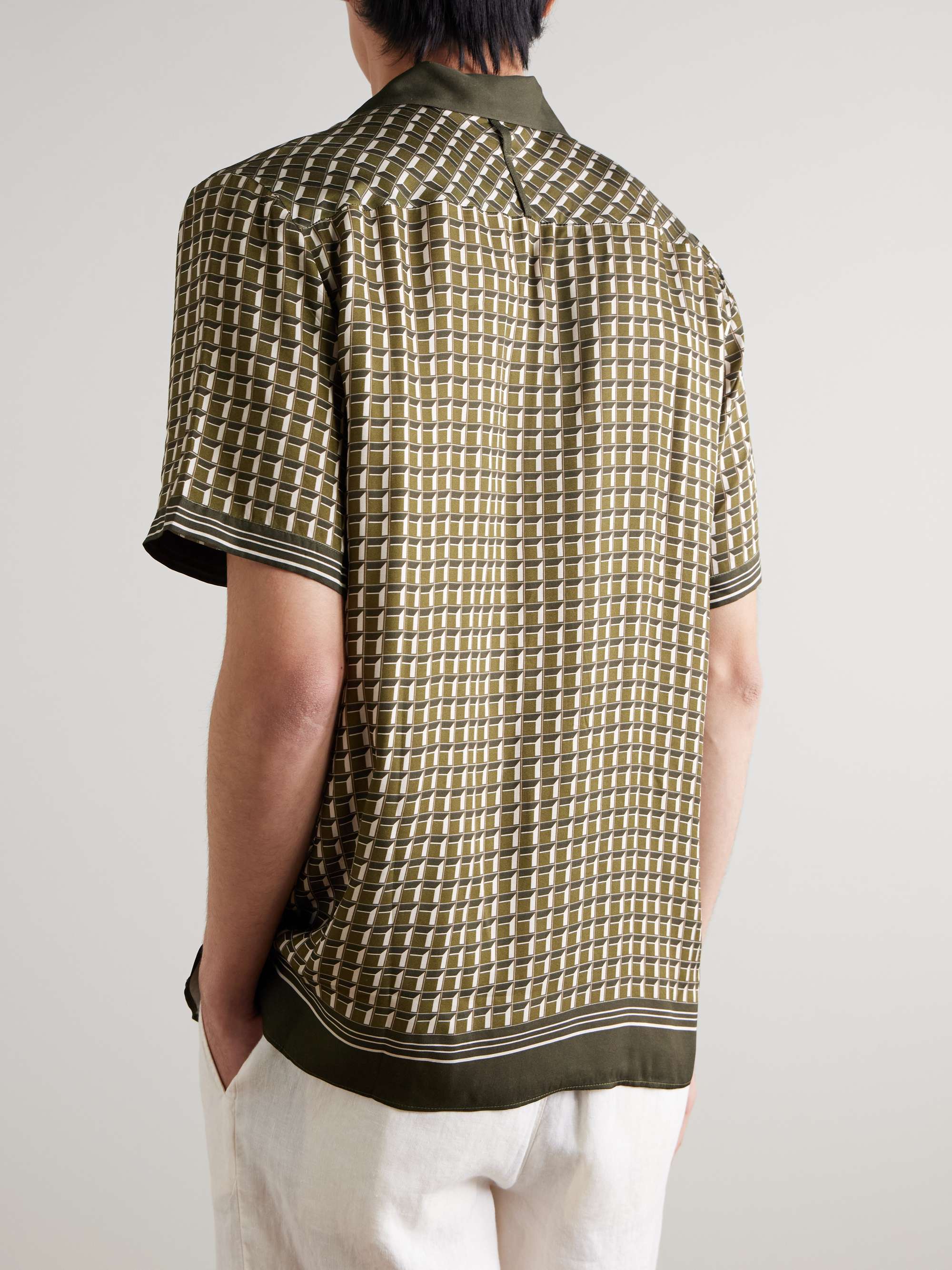 Camp-Collar Printed ECOVERO™-Twill Shirt view