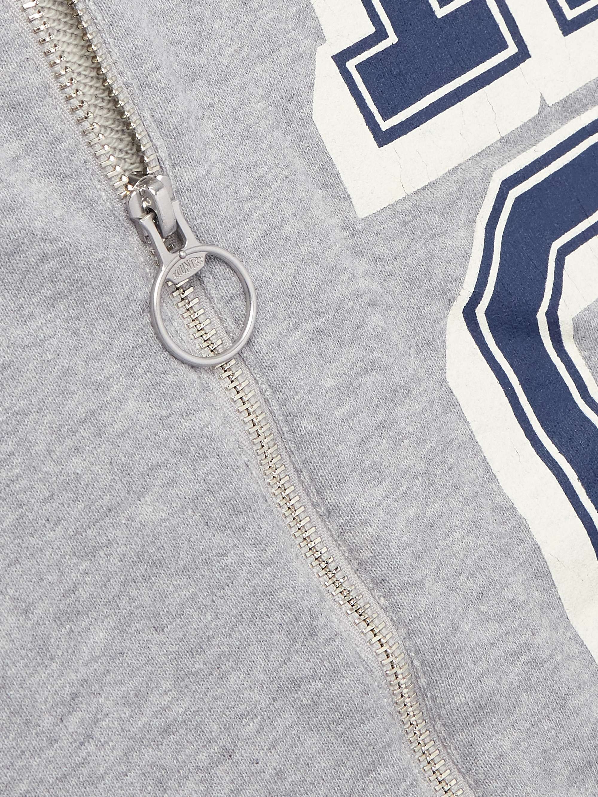 KO.U Printed Cotton-Jersey Half-Zip Gilet view