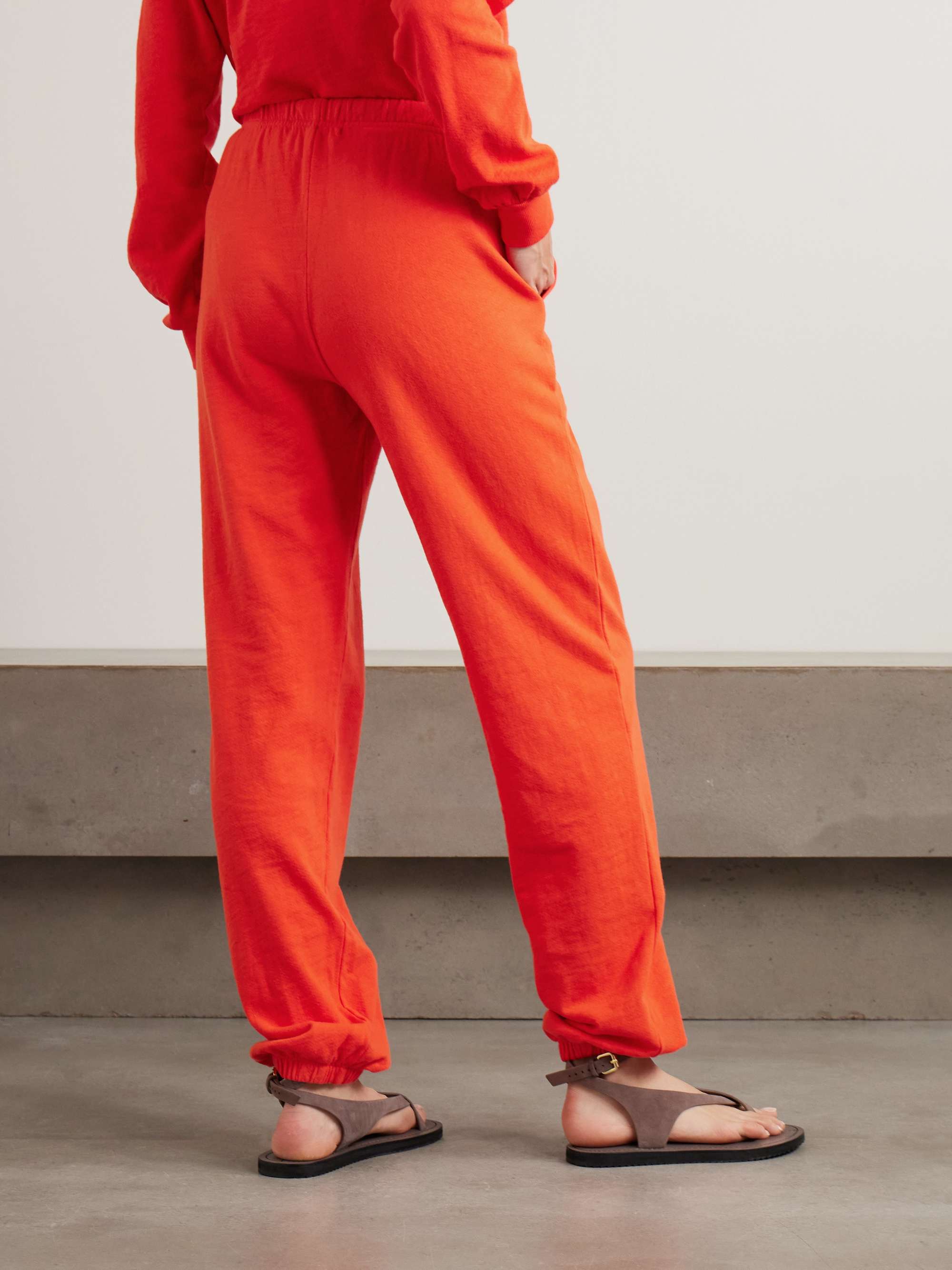 Vinny embroidered tapered cotton-jersey track pants view