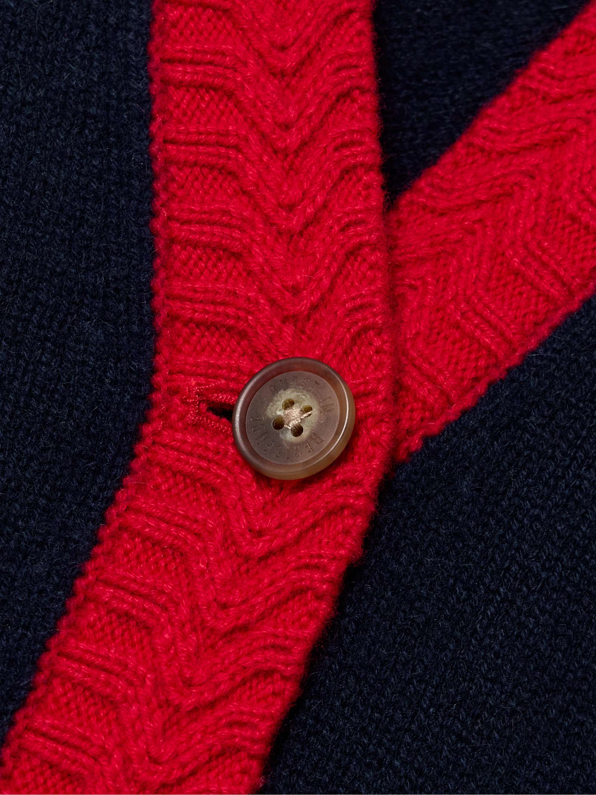 Color-block cashmere cardigan view