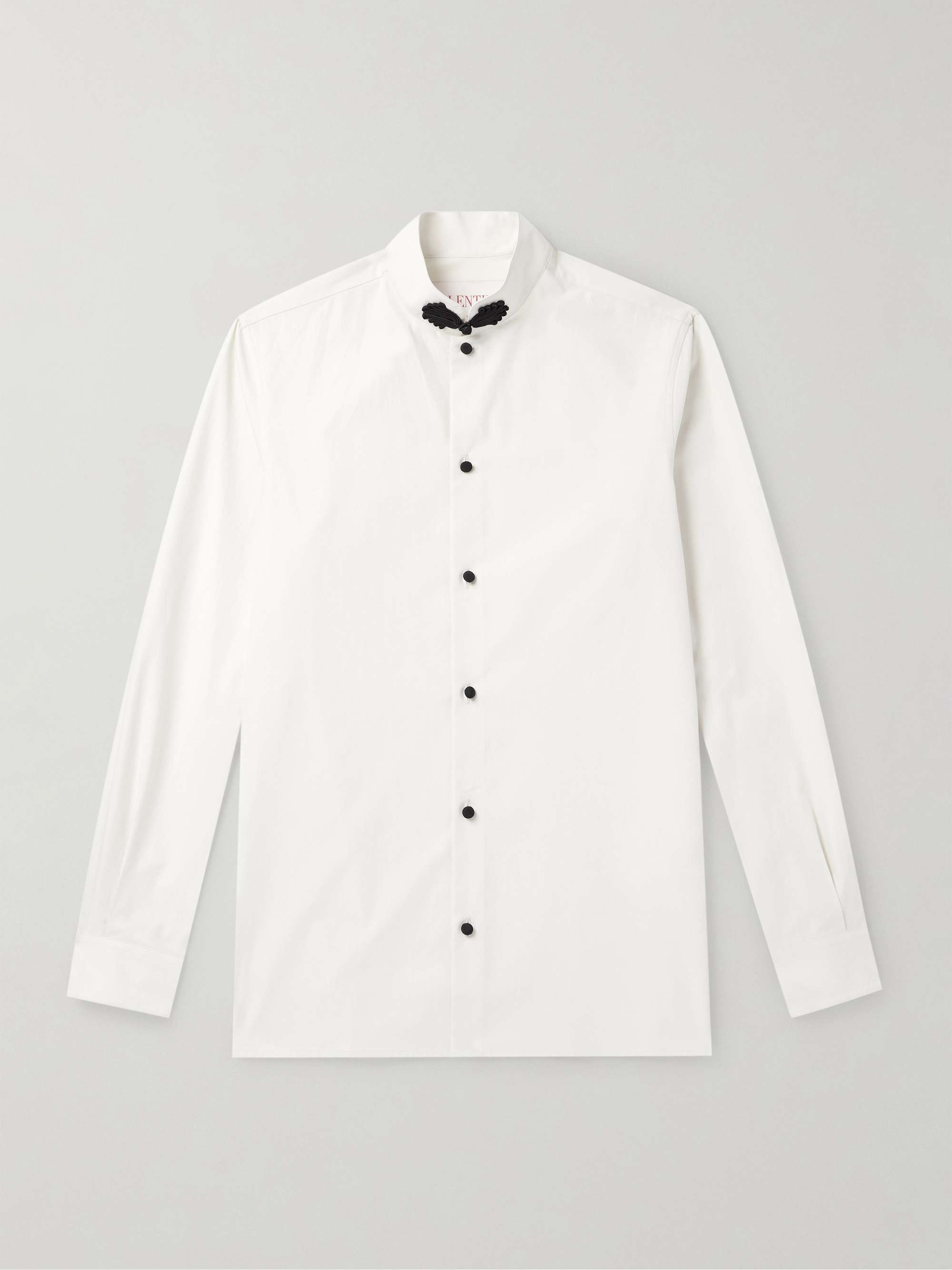 Nehru-Collar Cotton-Poplin Shirt view