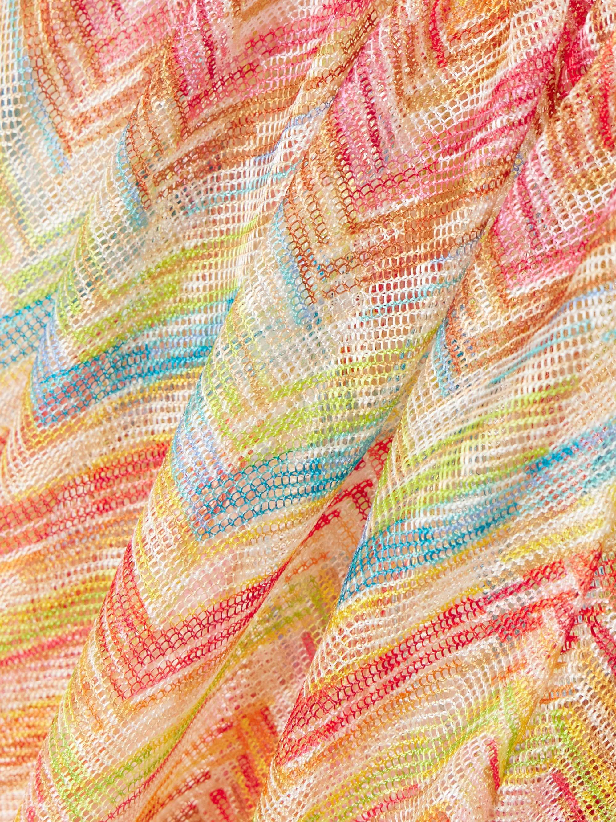 Mare striped crochet-knit shorts view