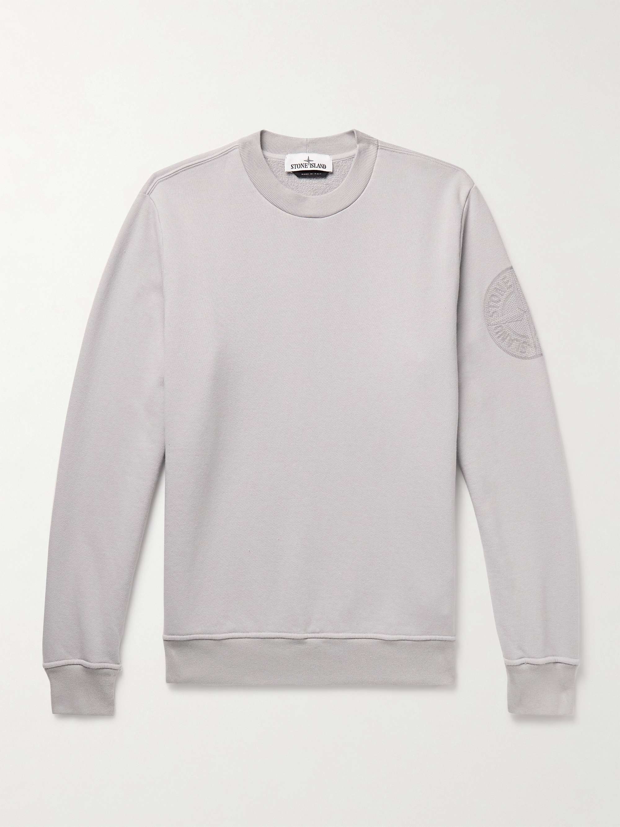 Logo-Embroidered Garment-Dyed Cotton-Jersey Sweatshirt view