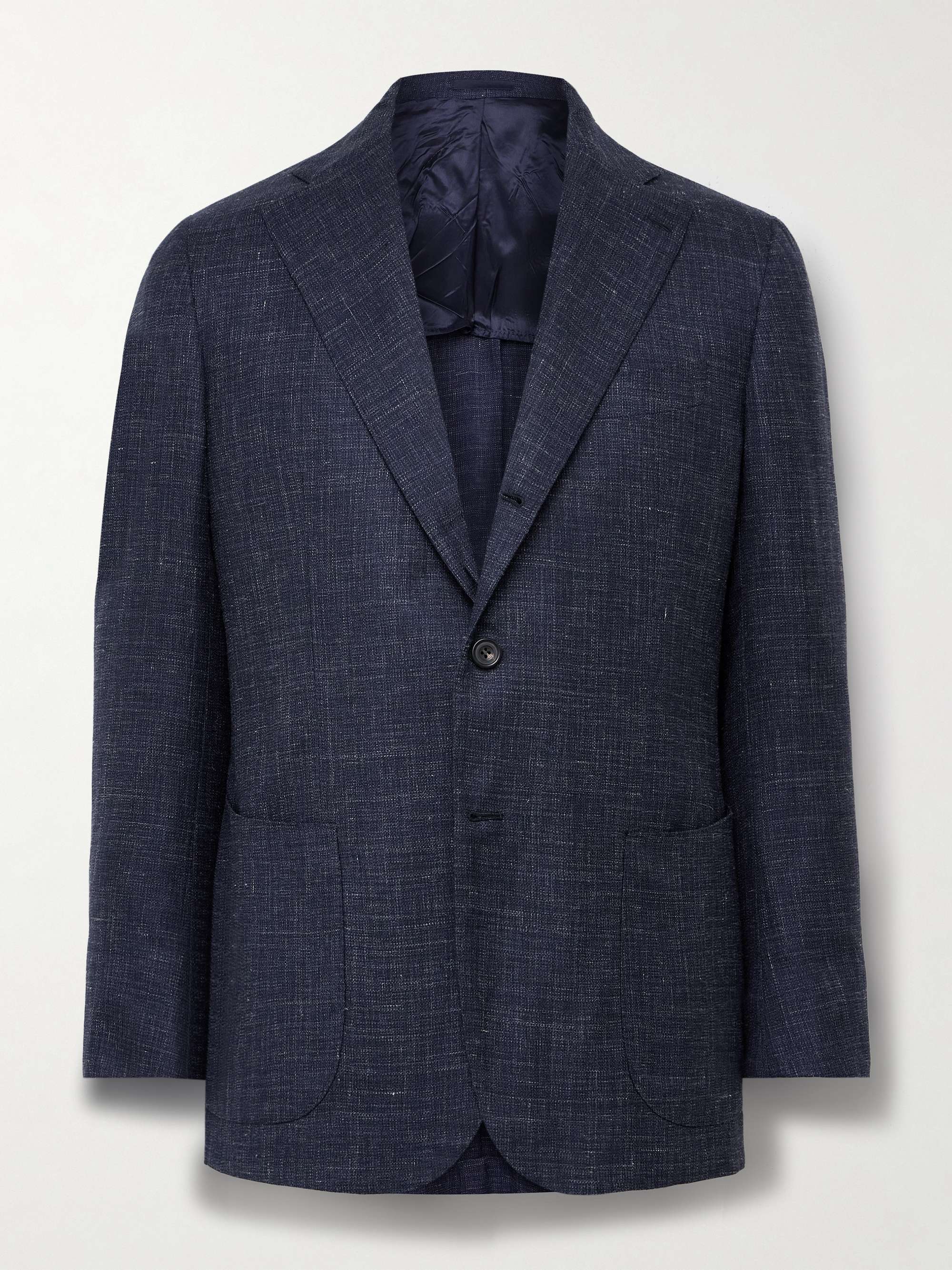 Slim-Fit Linen, Virgin Wool and Silk-Blend Blazer view