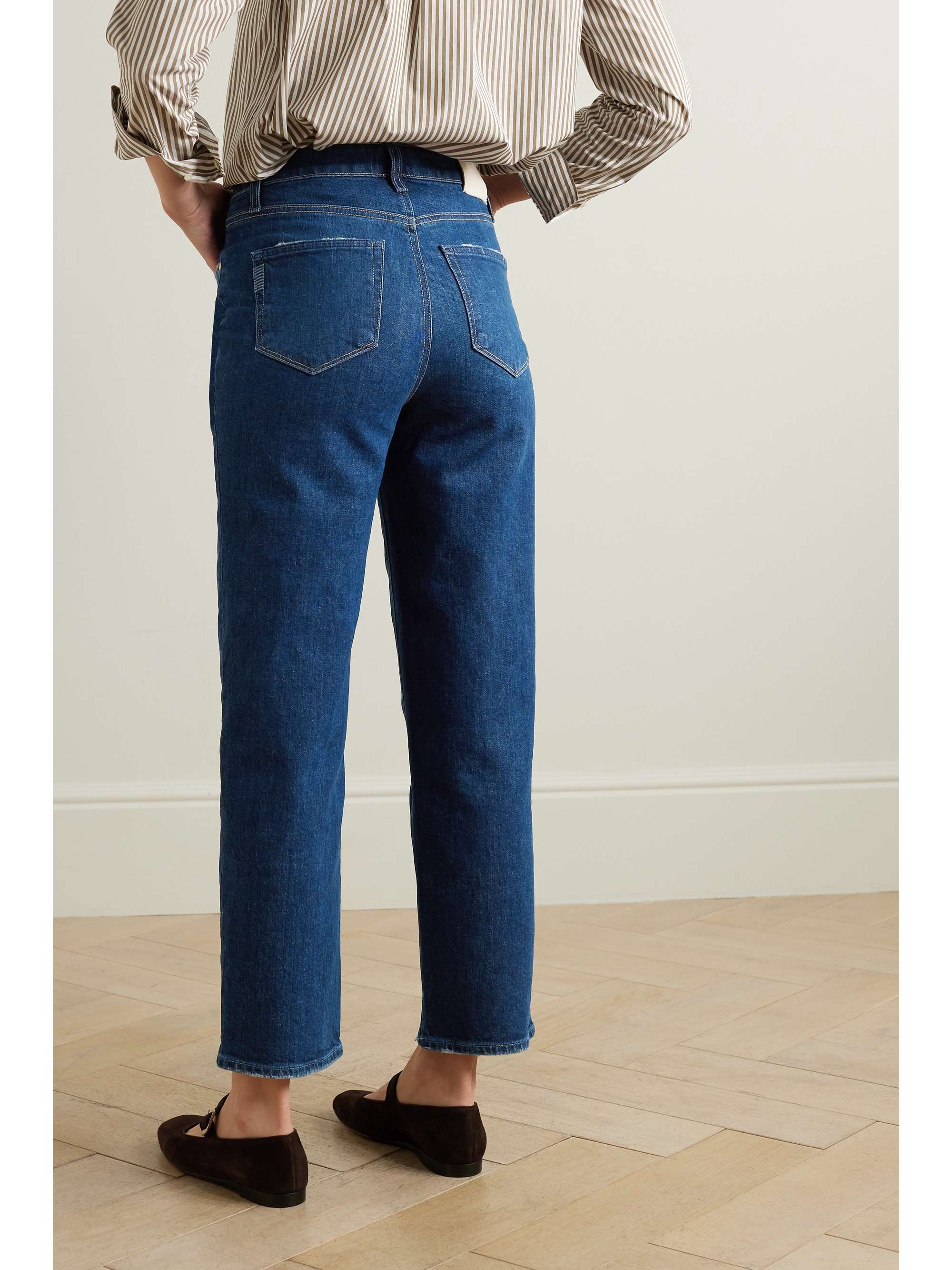 + NET SUSTAIN Sarah cropped stretch high-rise straight-leg organic jeans view