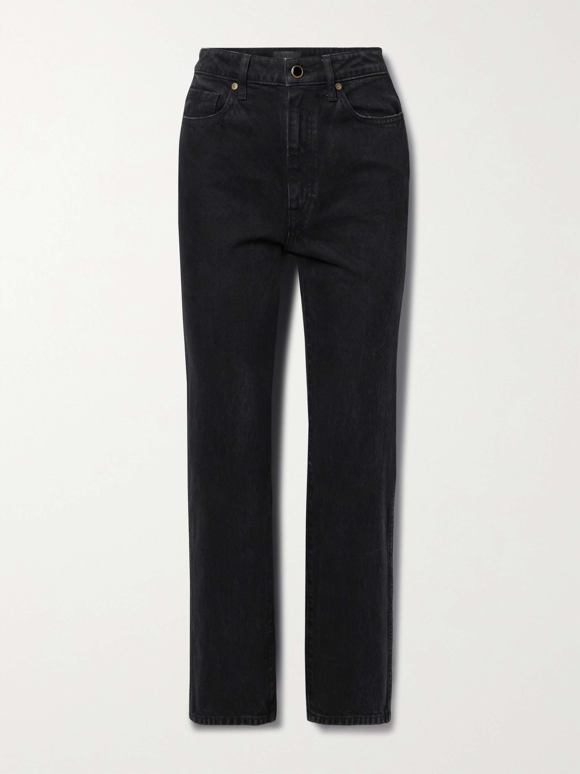 Abigail cropped high-rise straight-leg jeans view