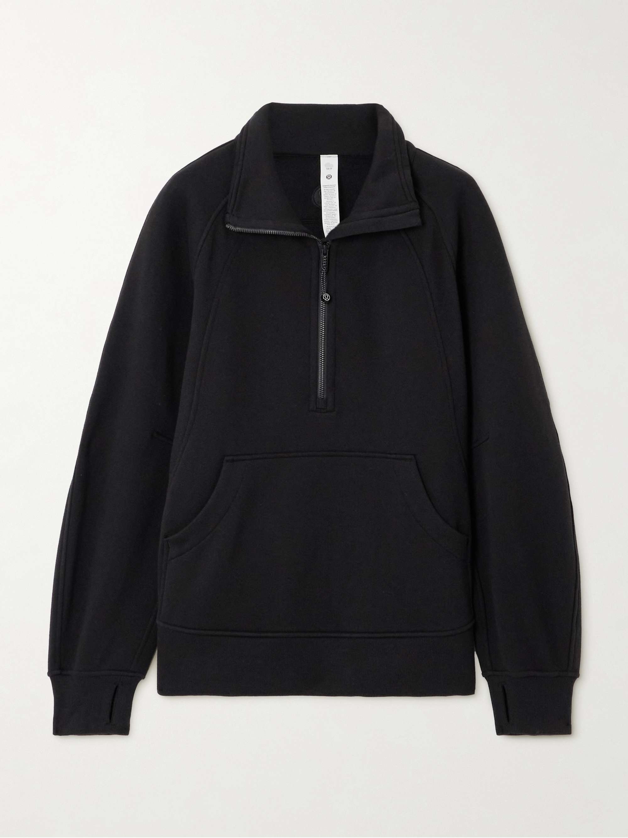 Scuba cotton-blend jersey half-zip sweater view