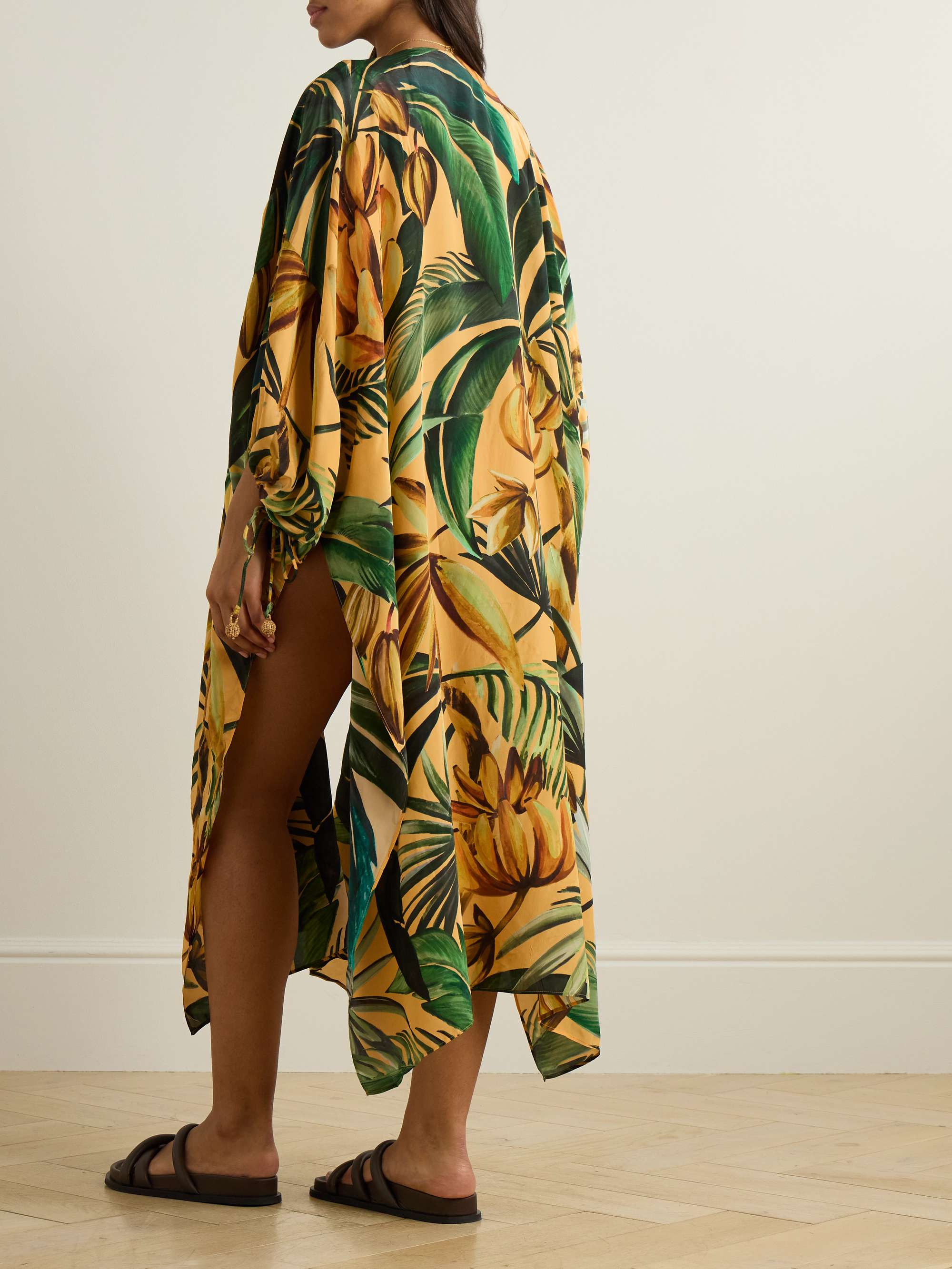 Printed satin coverup view