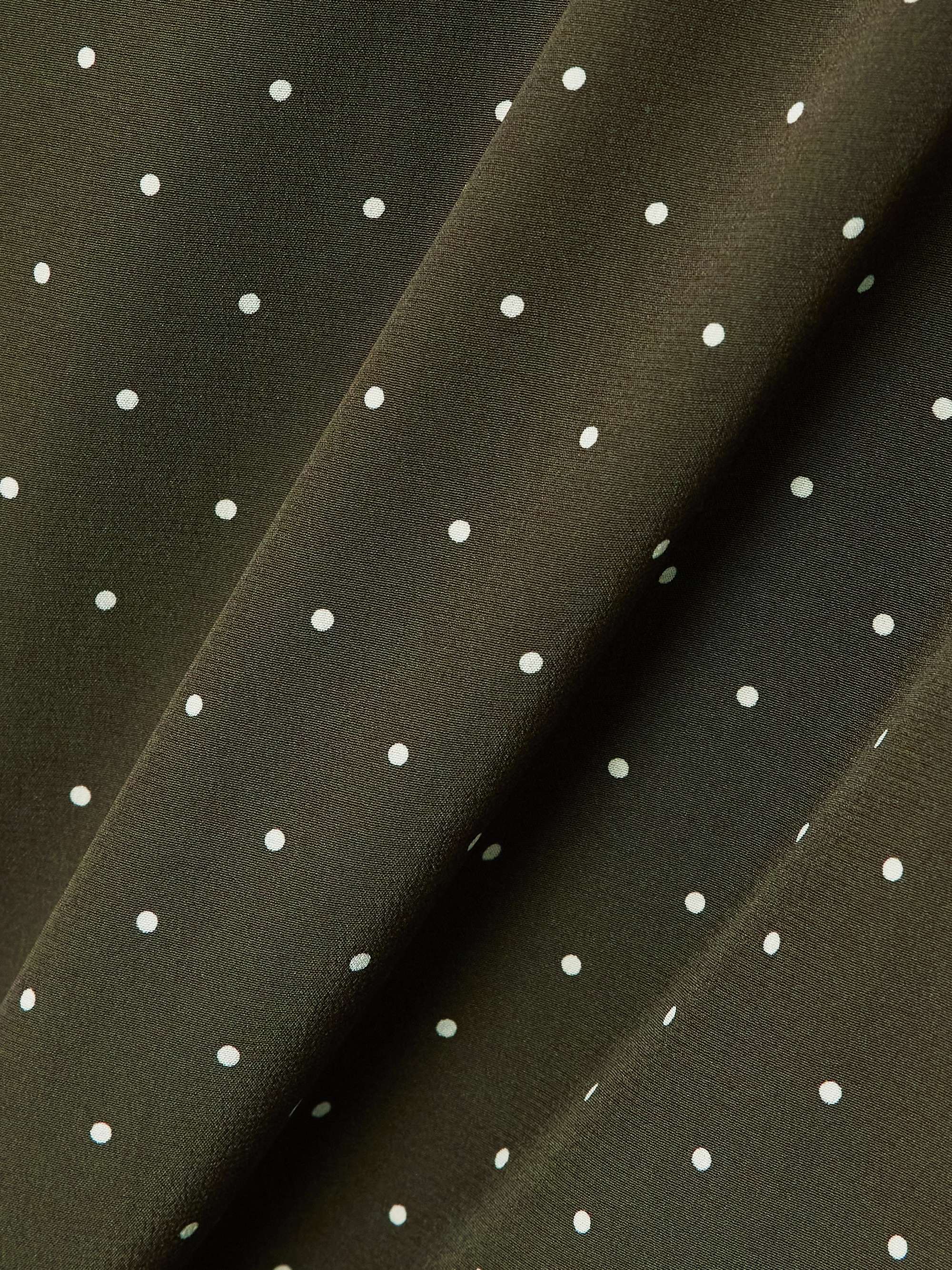Polka-dot silk-crepe mini skirt view