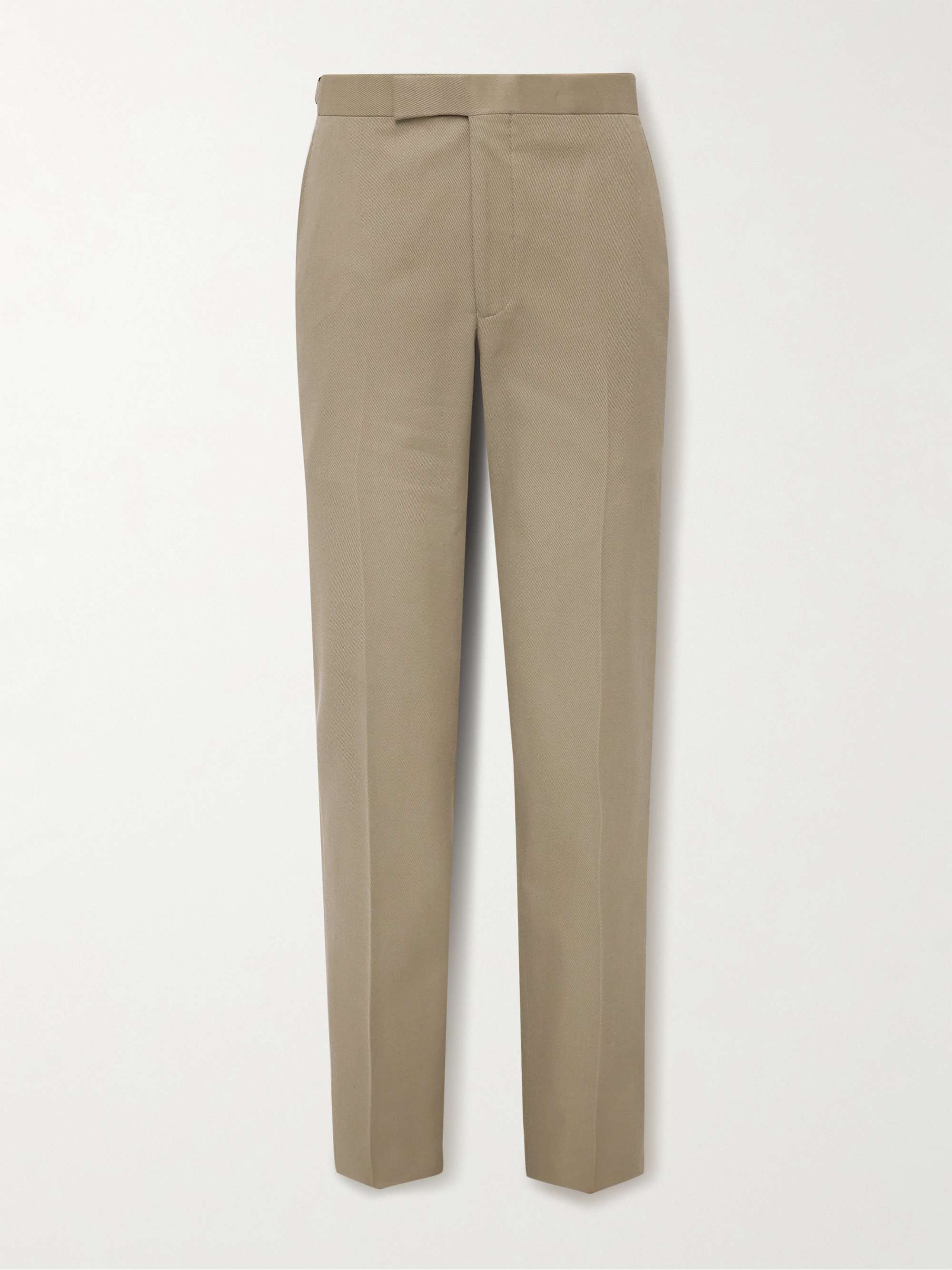 Chapman Slim-Fit Straight-Leg Cotton and Cashmere-Blend Twill Trousers view