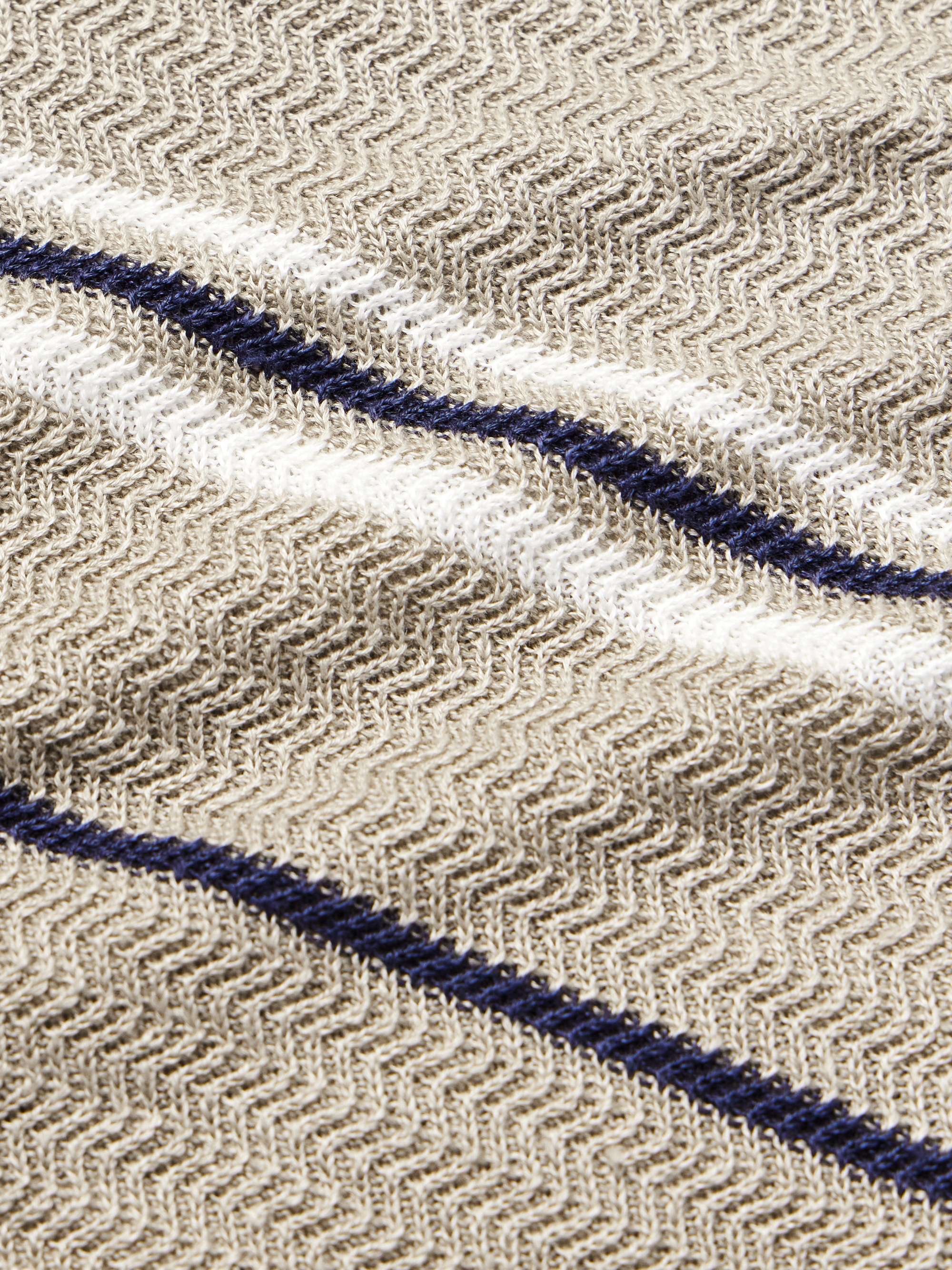 Striped Herringbone Linen T-Shirt view