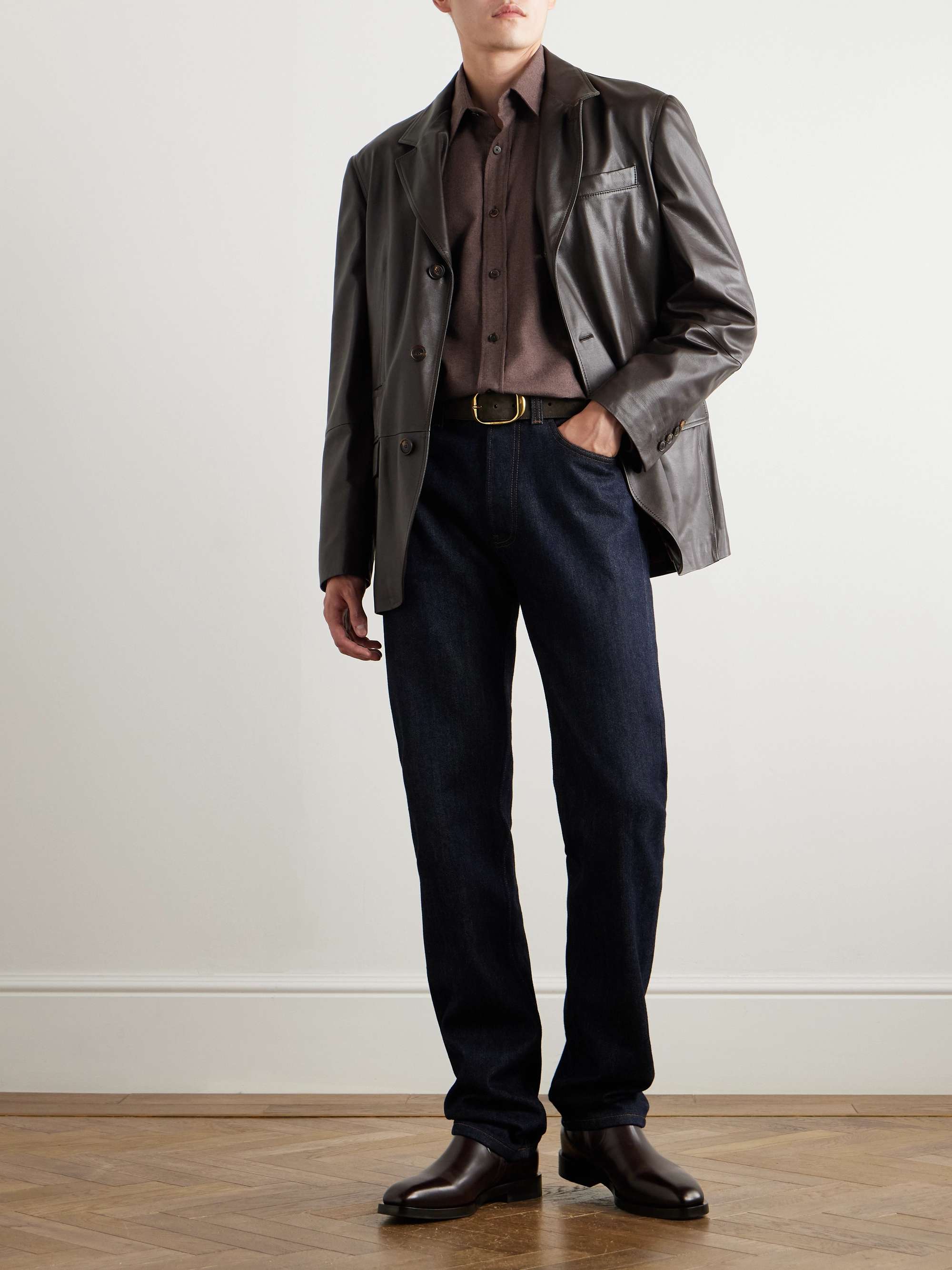 Brushed-Cotton Twill Shirt view