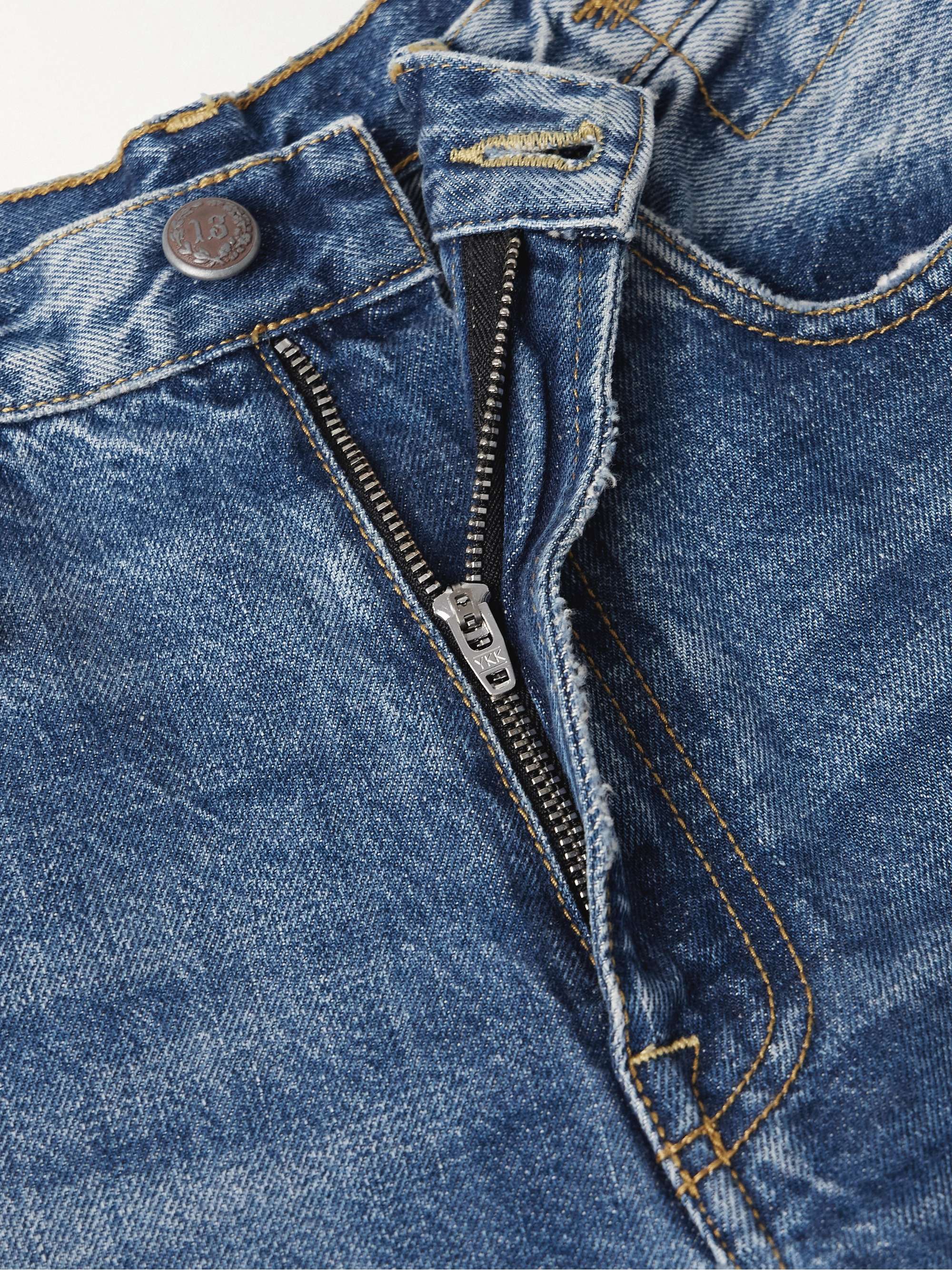 D'Arcy distressed mid-rise wide-leg jeans view
