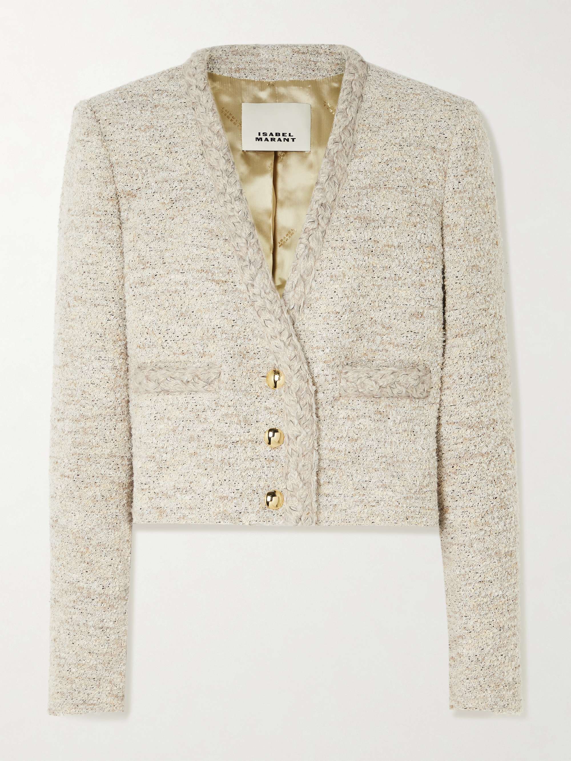 Gwendoline cropped braided tweed jacket view