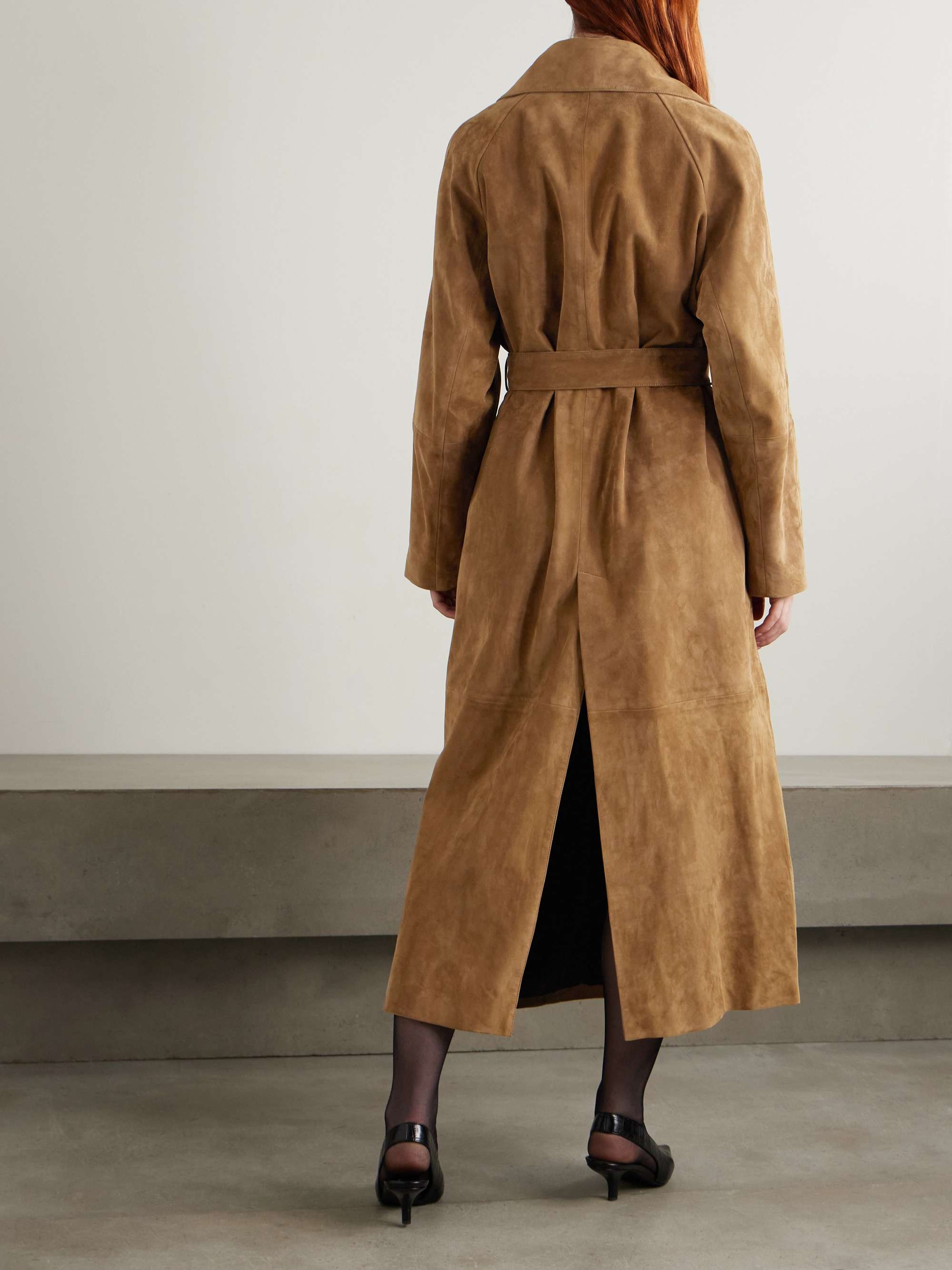 Althea belted suede coat view
