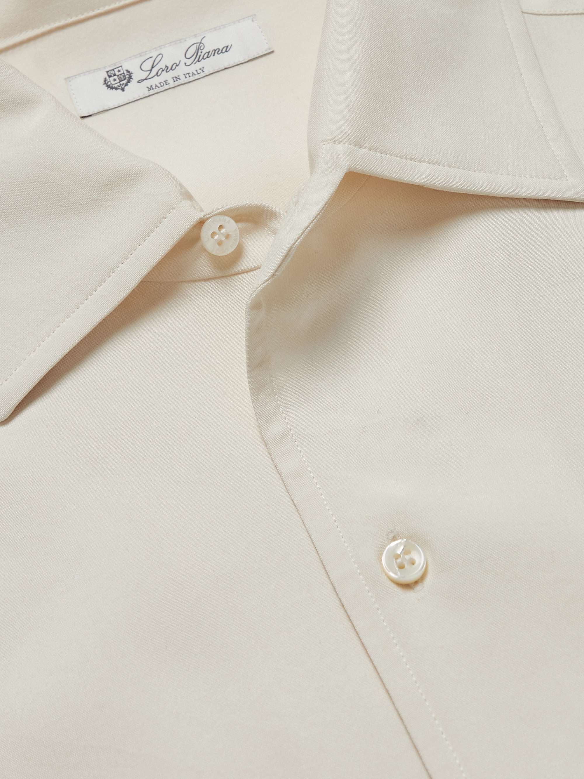André Garment-Dyed Silk Shirt view